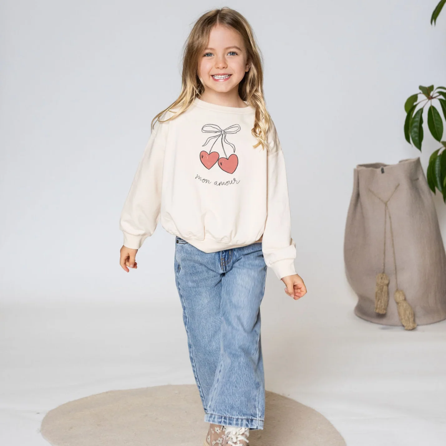 Relaxed Fleece Sweatshirt || Mon Amour - Image 2