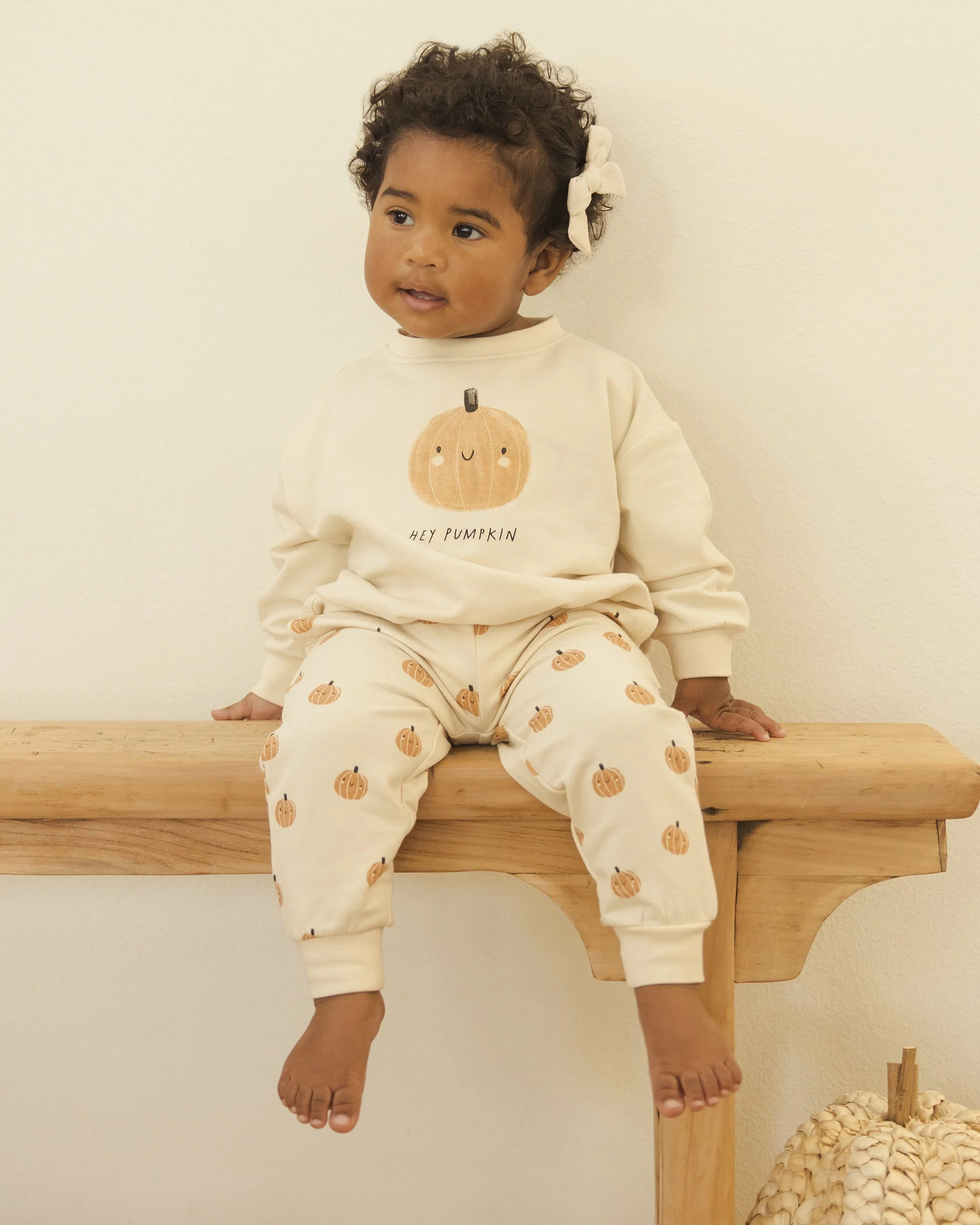 Relaxed Fleece Sweatshirt || Pumpkin - Image 2