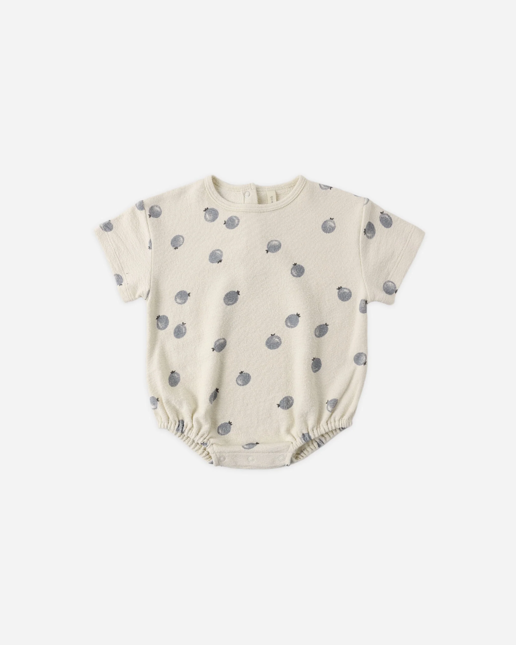 Relaxed Short Sleeve Bubble Romper Blueberries