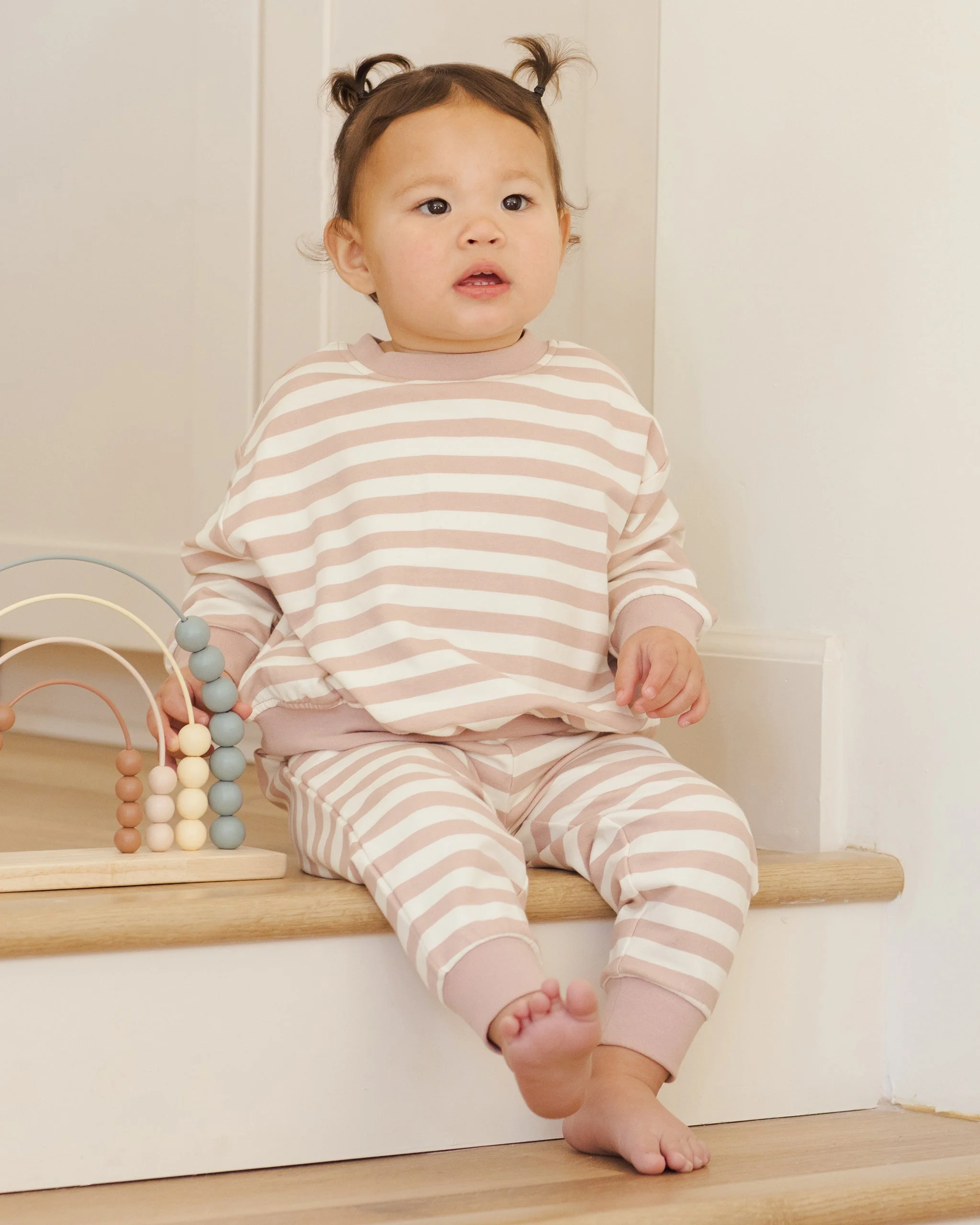 Relaxed Sweatpant || Pink Stripe - Image 2