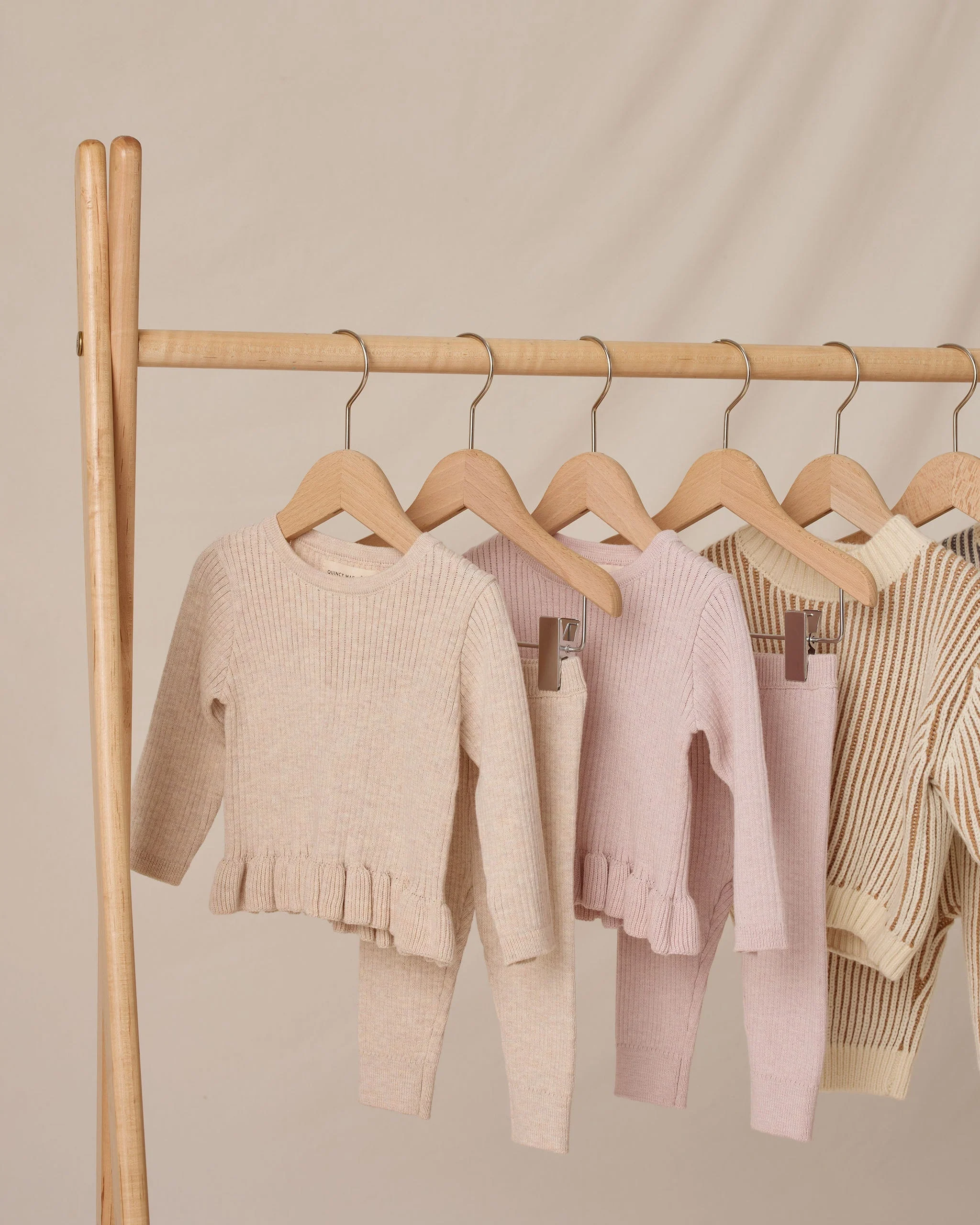 Rib Knit Legging || Heathered Oatmeal - Image 4