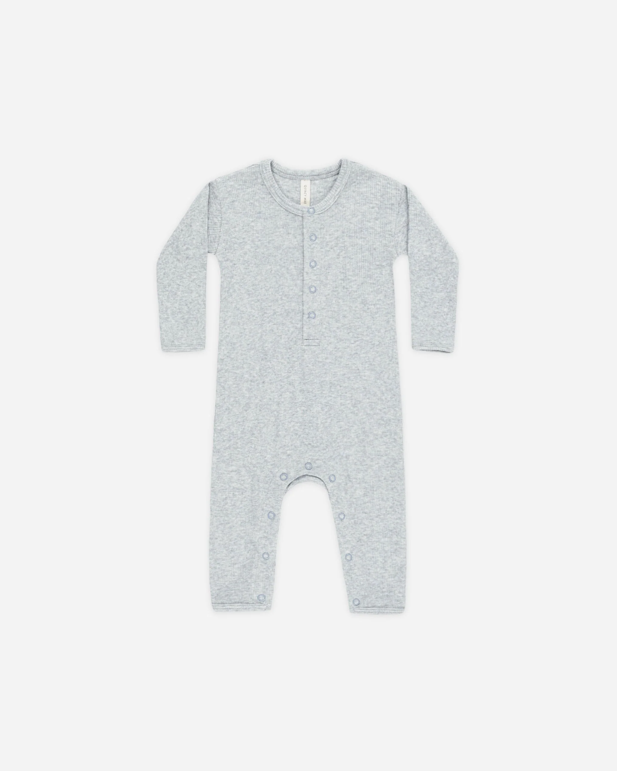 Ribbed Baby Jumpsuit || Dusty Blue