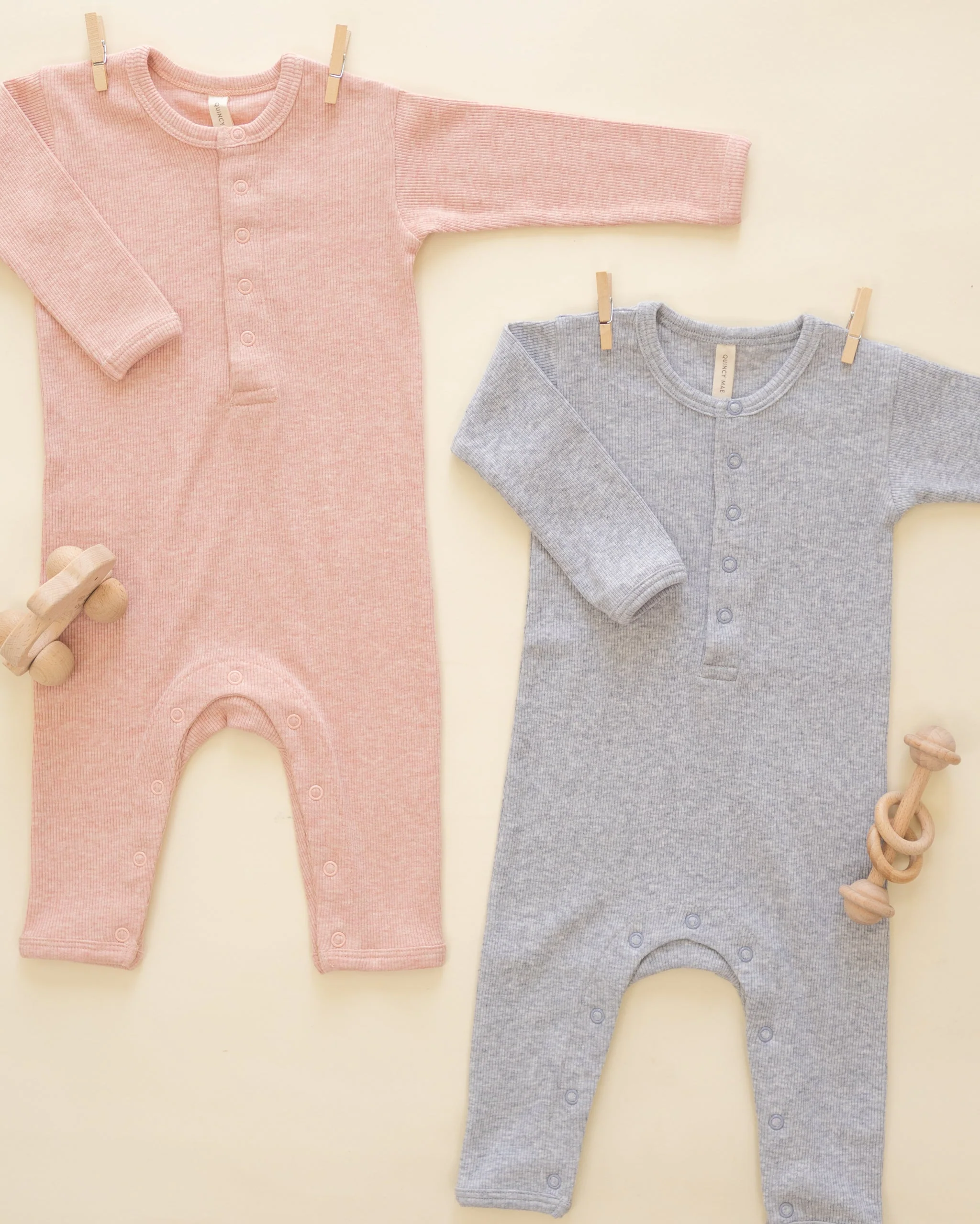 Ribbed Baby Jumpsuit || Dusty Blue - Image 7