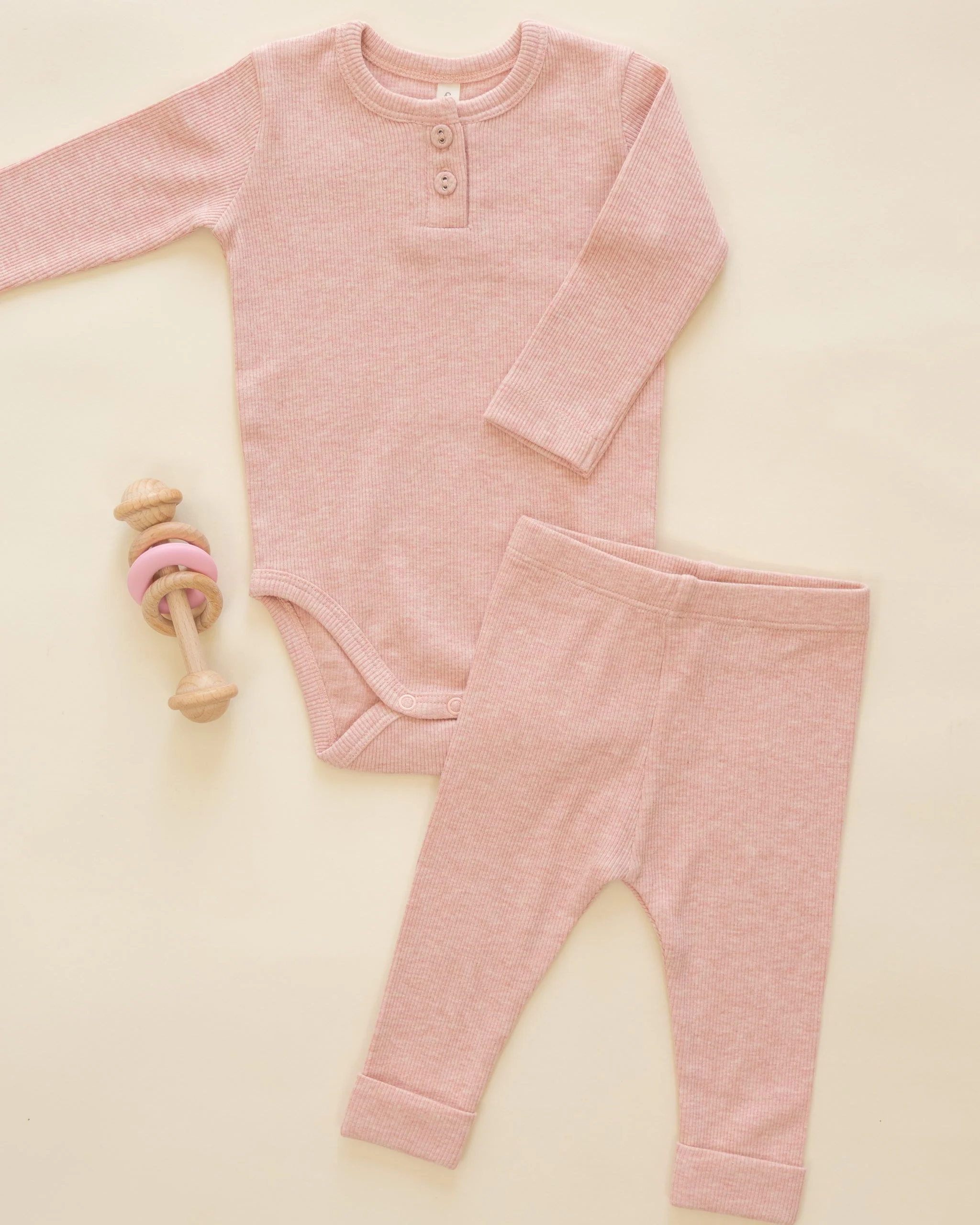 Ribbed Legging || Rose - Image 2