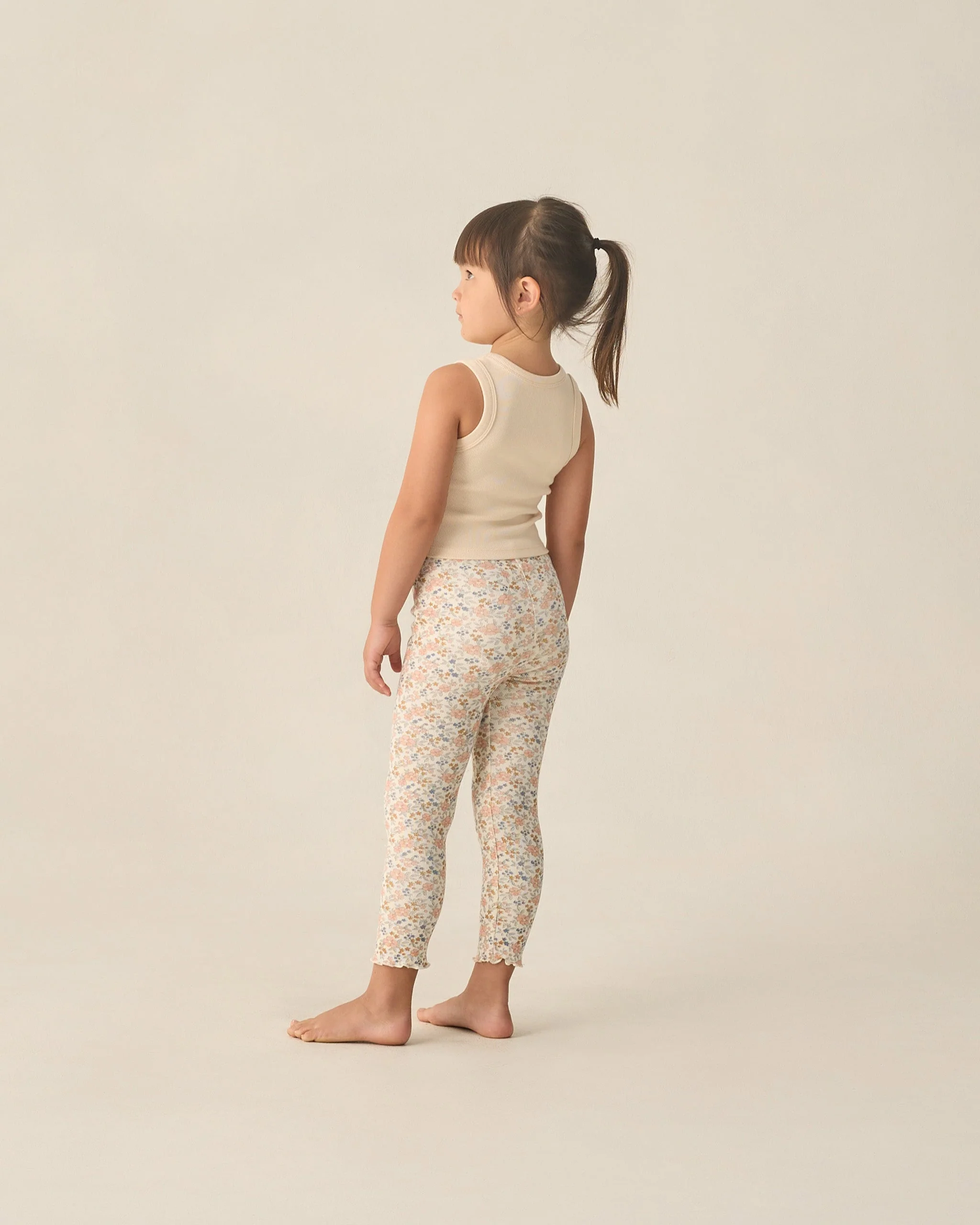 Ribbed Legging Set Flower Field, Heathered Blush - Image 2