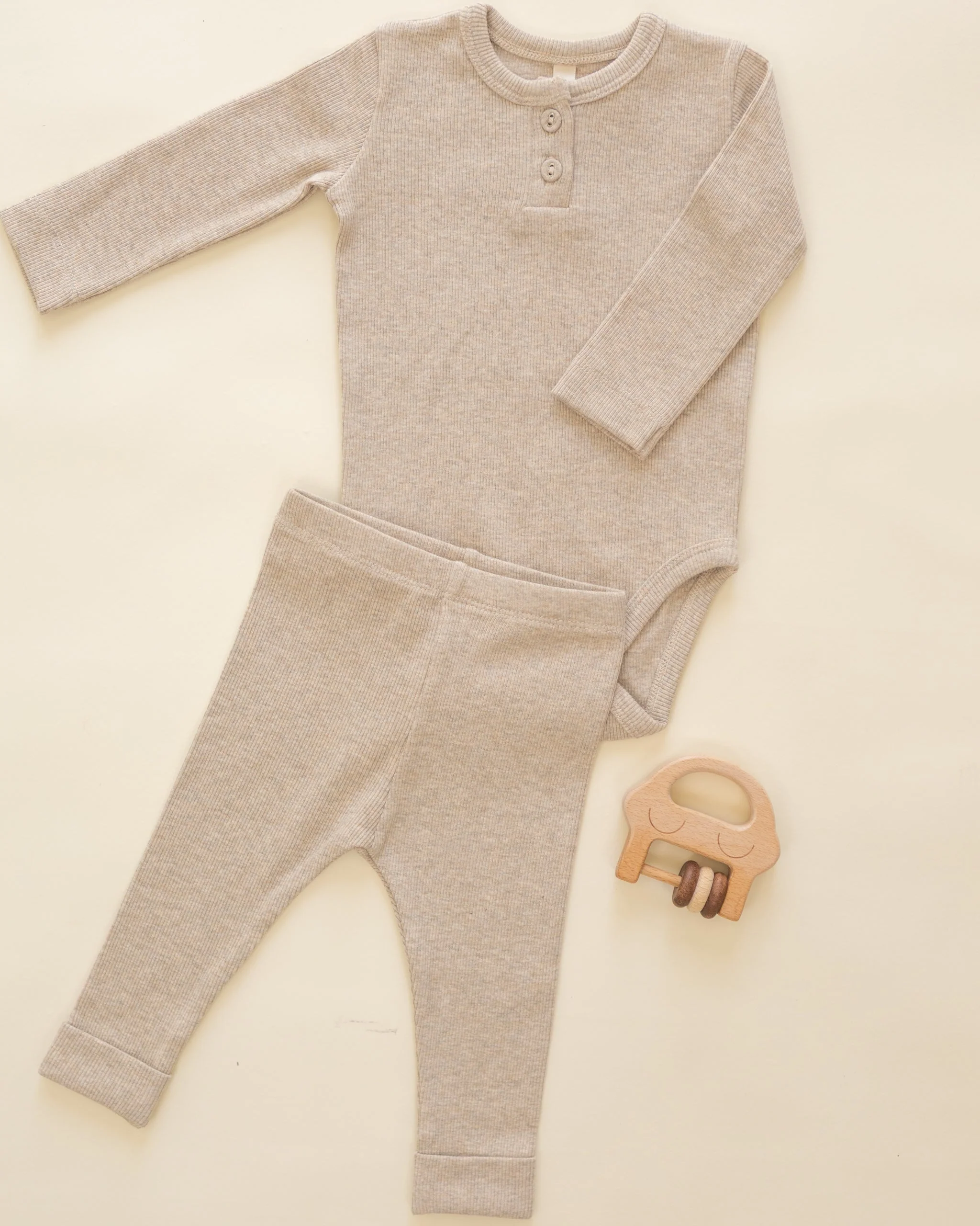 Ribbed Legging || Taupe - Image 2