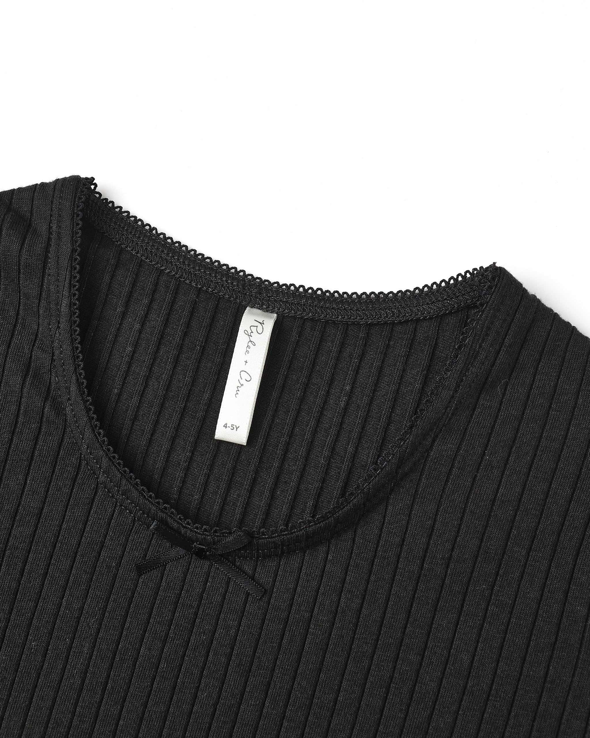 Ribbed Long Sleeve || Black - Image 4