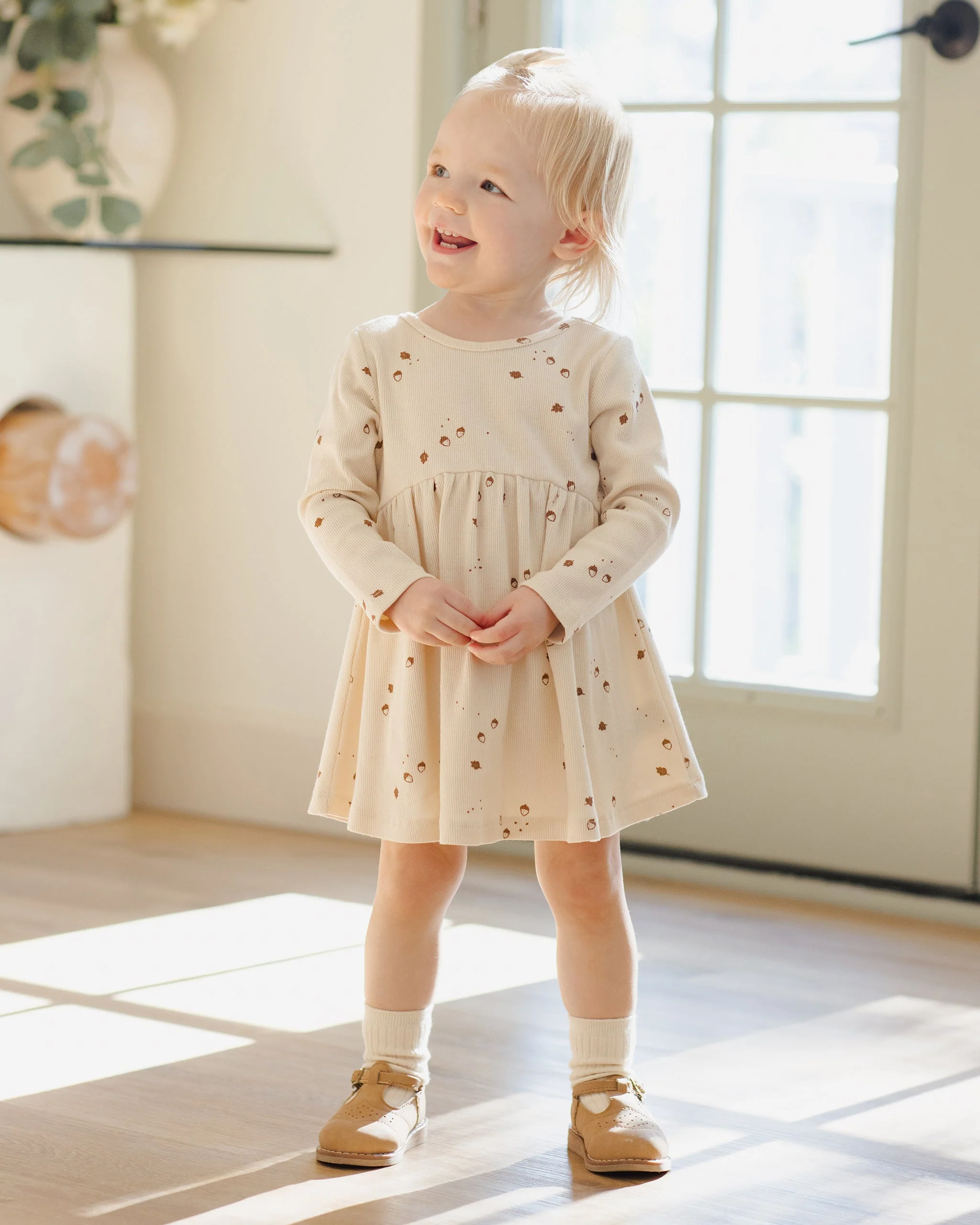 Ribbed Long Sleeve Dress || Acorns - Image 4