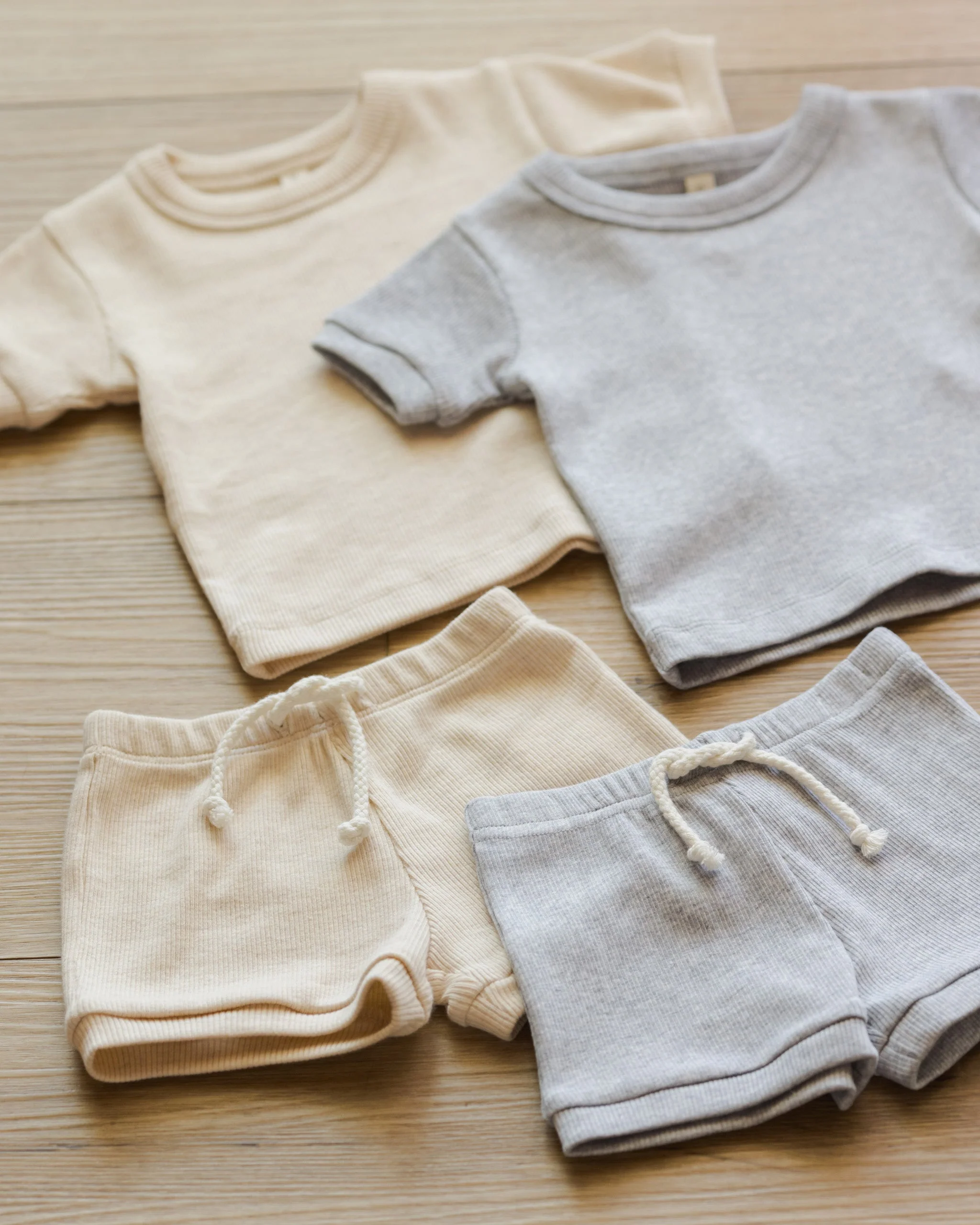 Ribbed Shortie Set || Oatmeal - Image 6