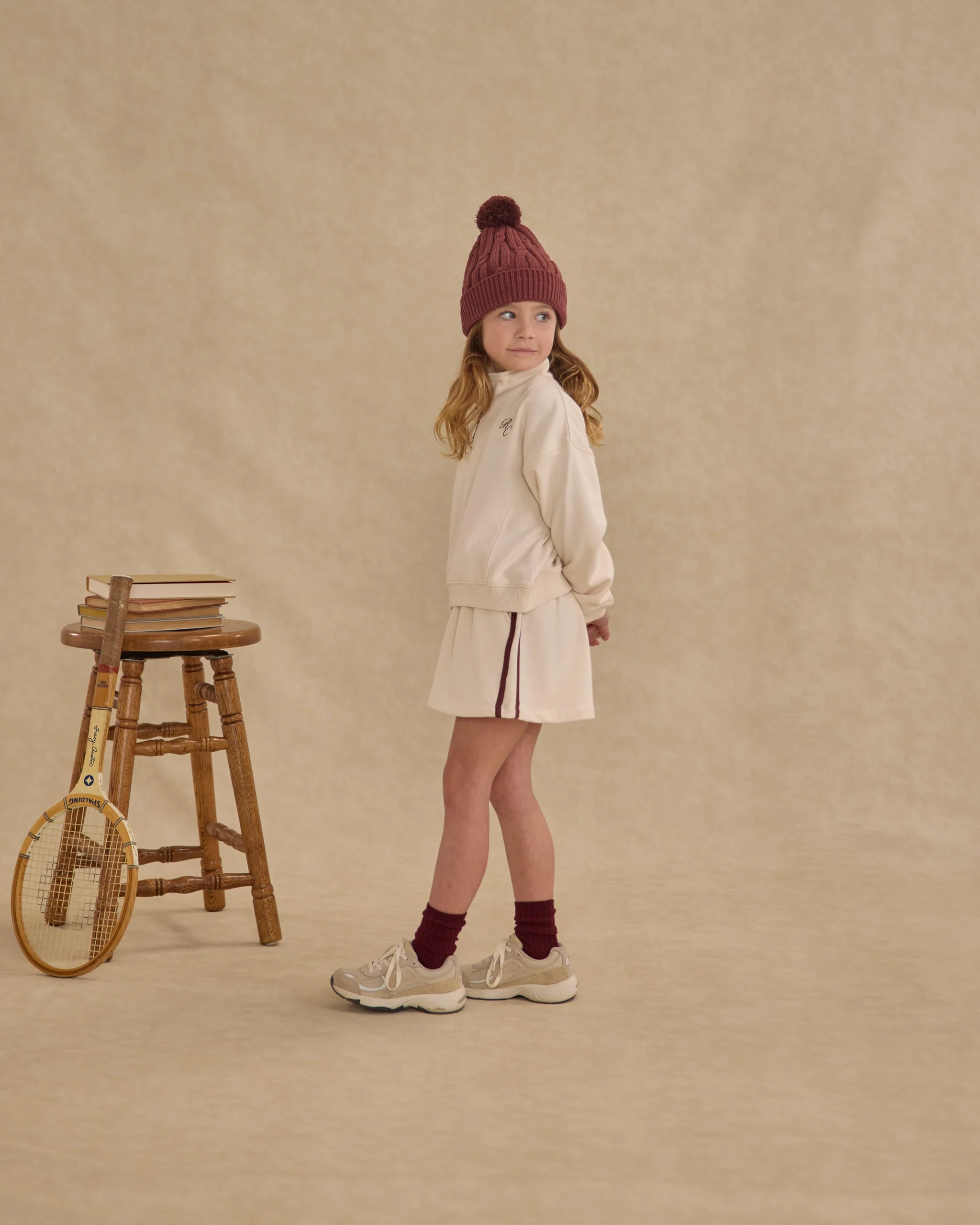 Ribbed Socks || Golden, Burgundy - Image 3