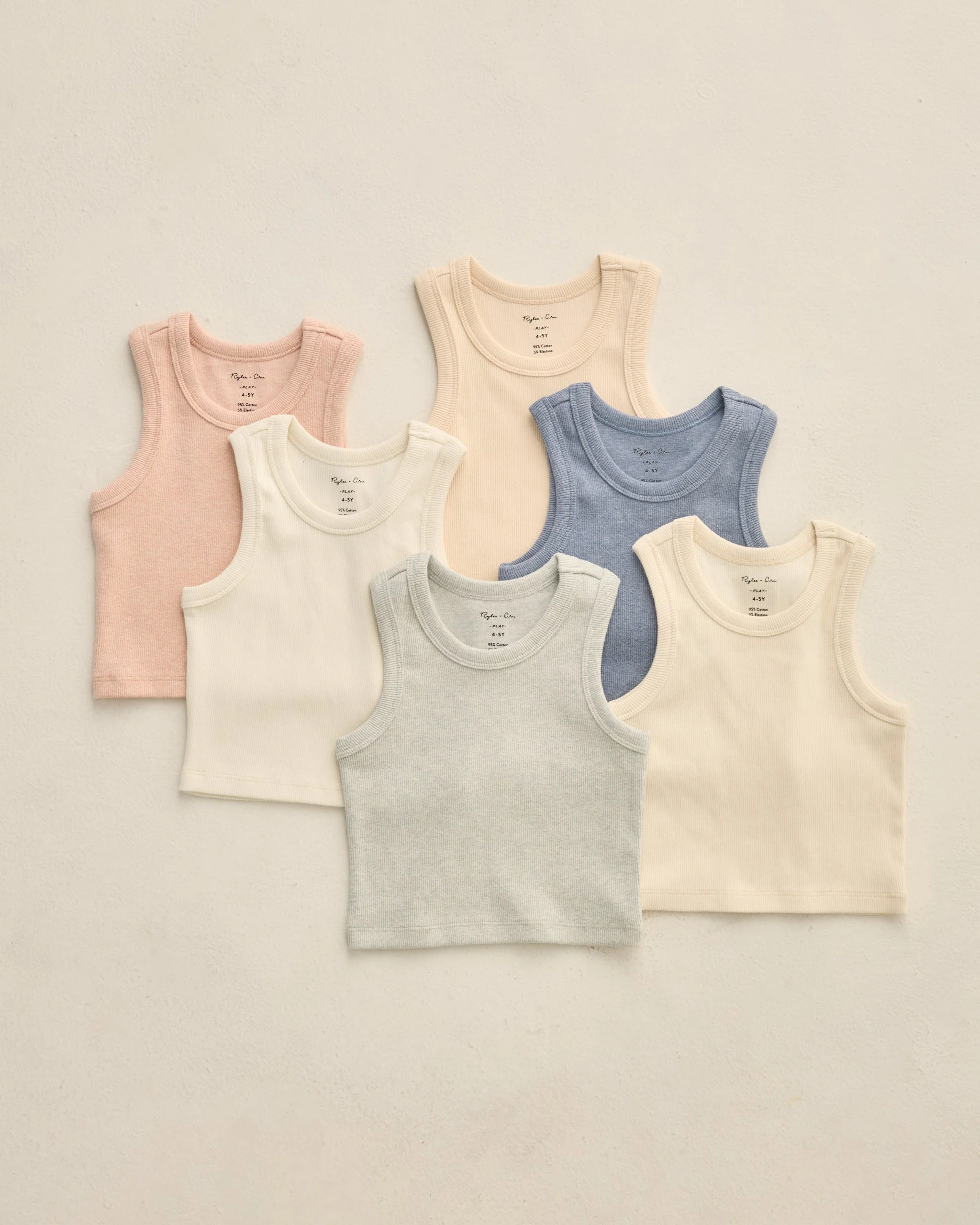 Ribbed Tank Set Ivory, Seafoam - Image 8