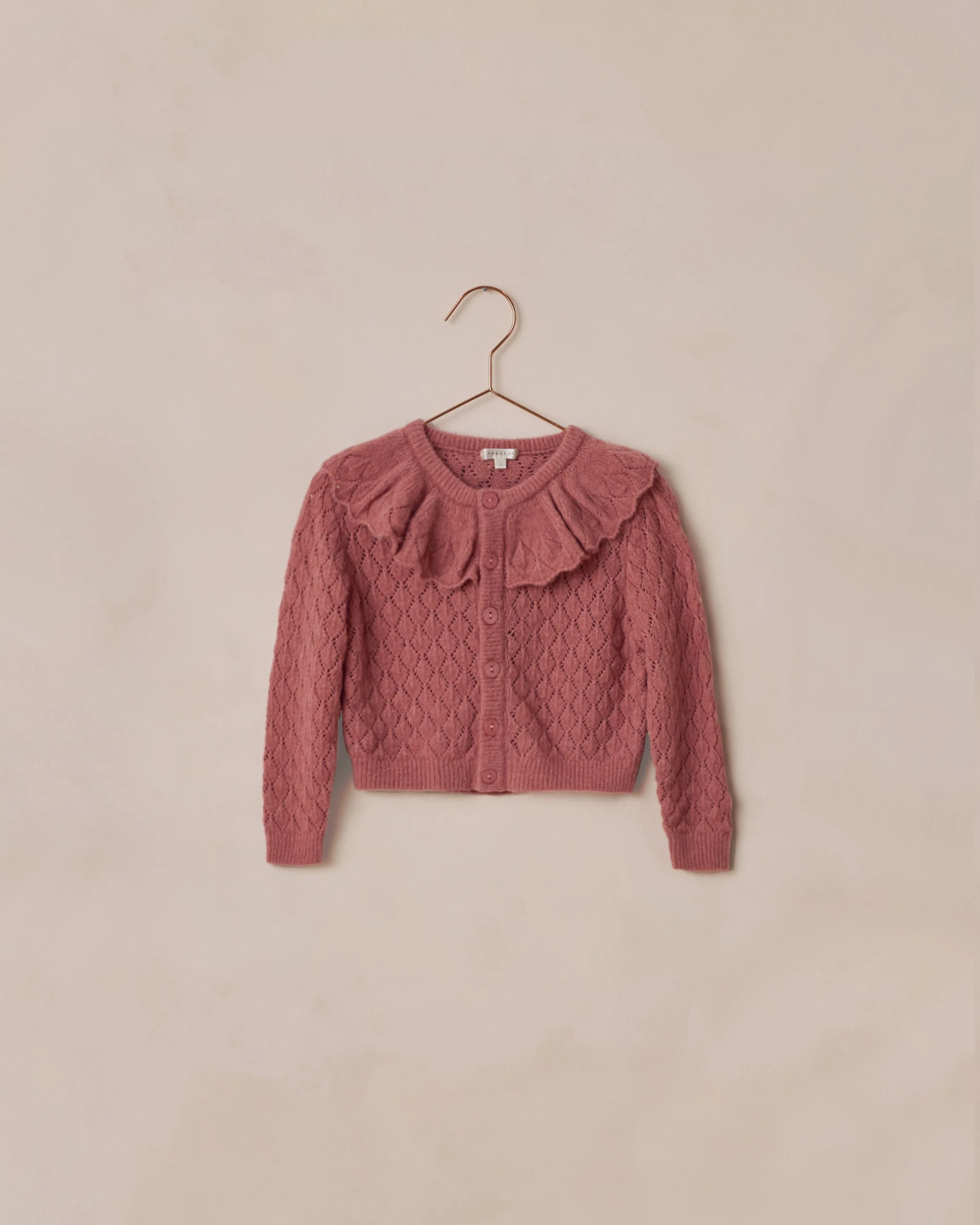 Ruffle Cardigan | Raspberry