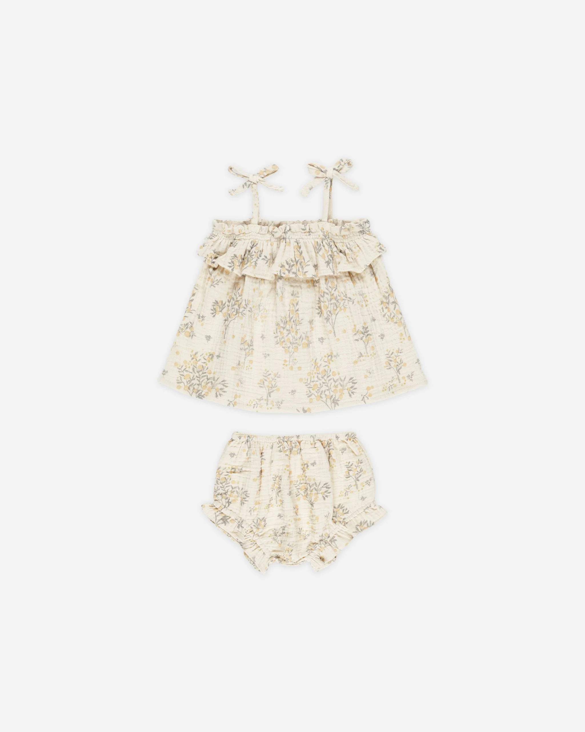 Ruffle Tube Top Set || Citrus Grove