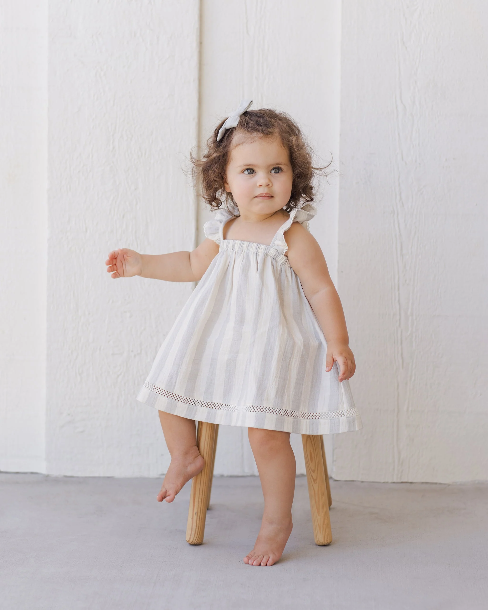 Ruffled Tank Dress || Sky Stripe - Image 2