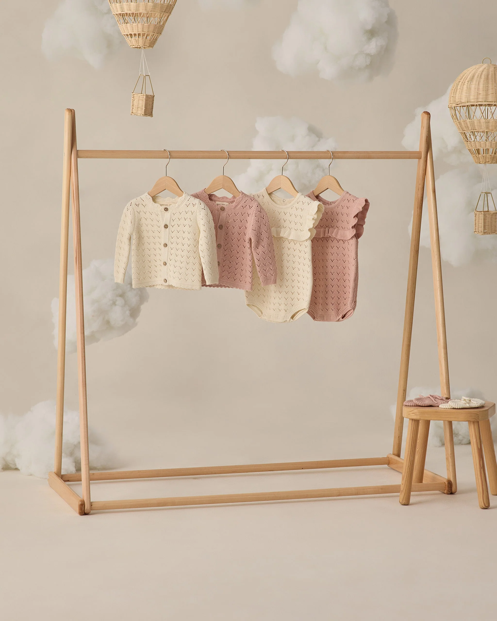 Scalloped Cardigan Blush - Image 6