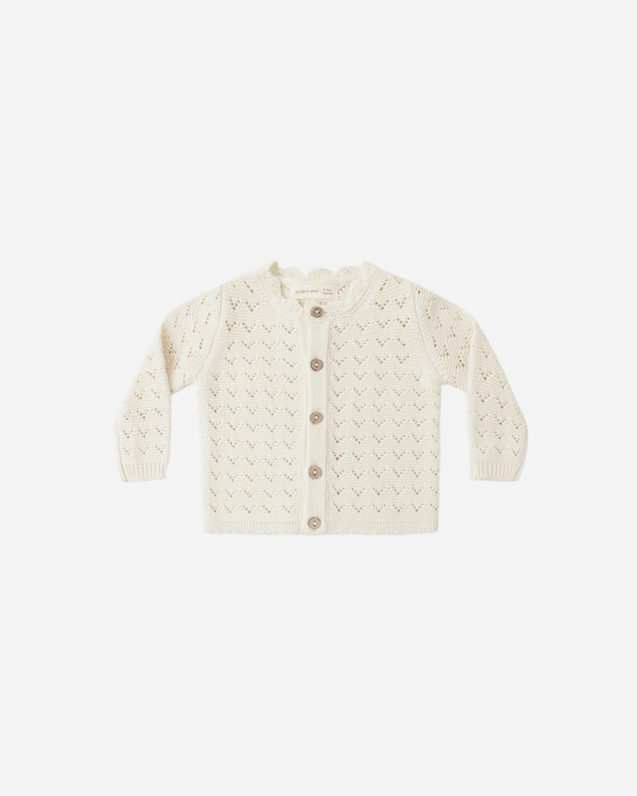 Scalloped Cardigan Natural