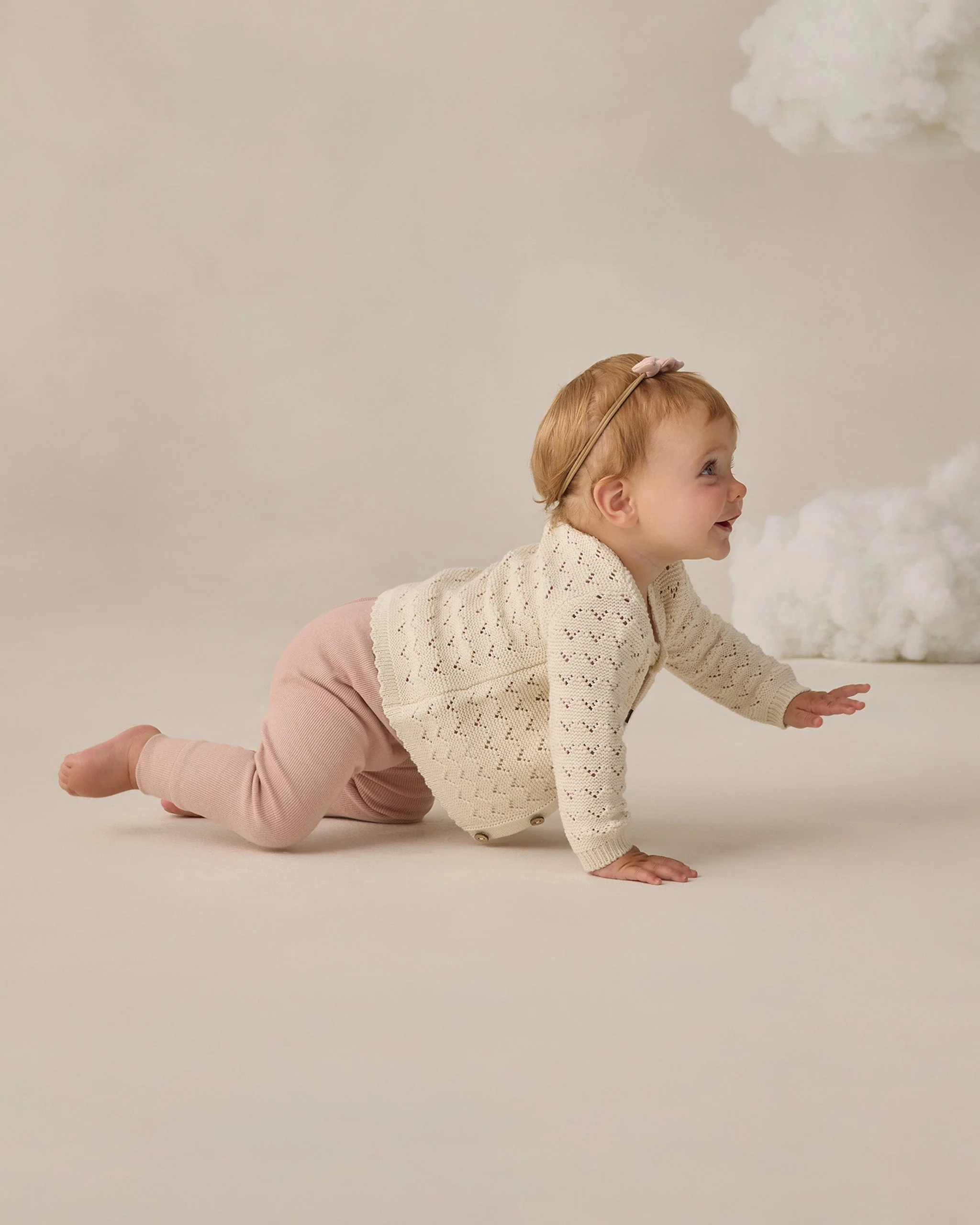 Scalloped Cardigan Natural - Image 3
