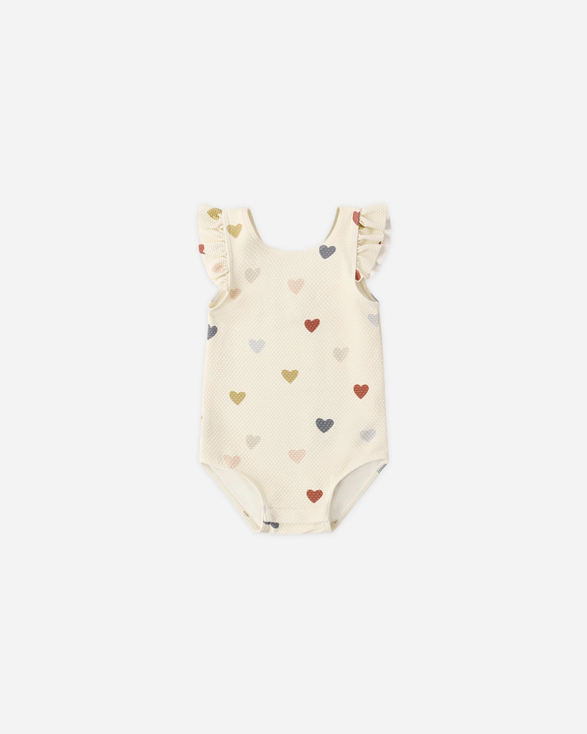 Scoop Back One-Piece Swimsuit Confetti Hearts