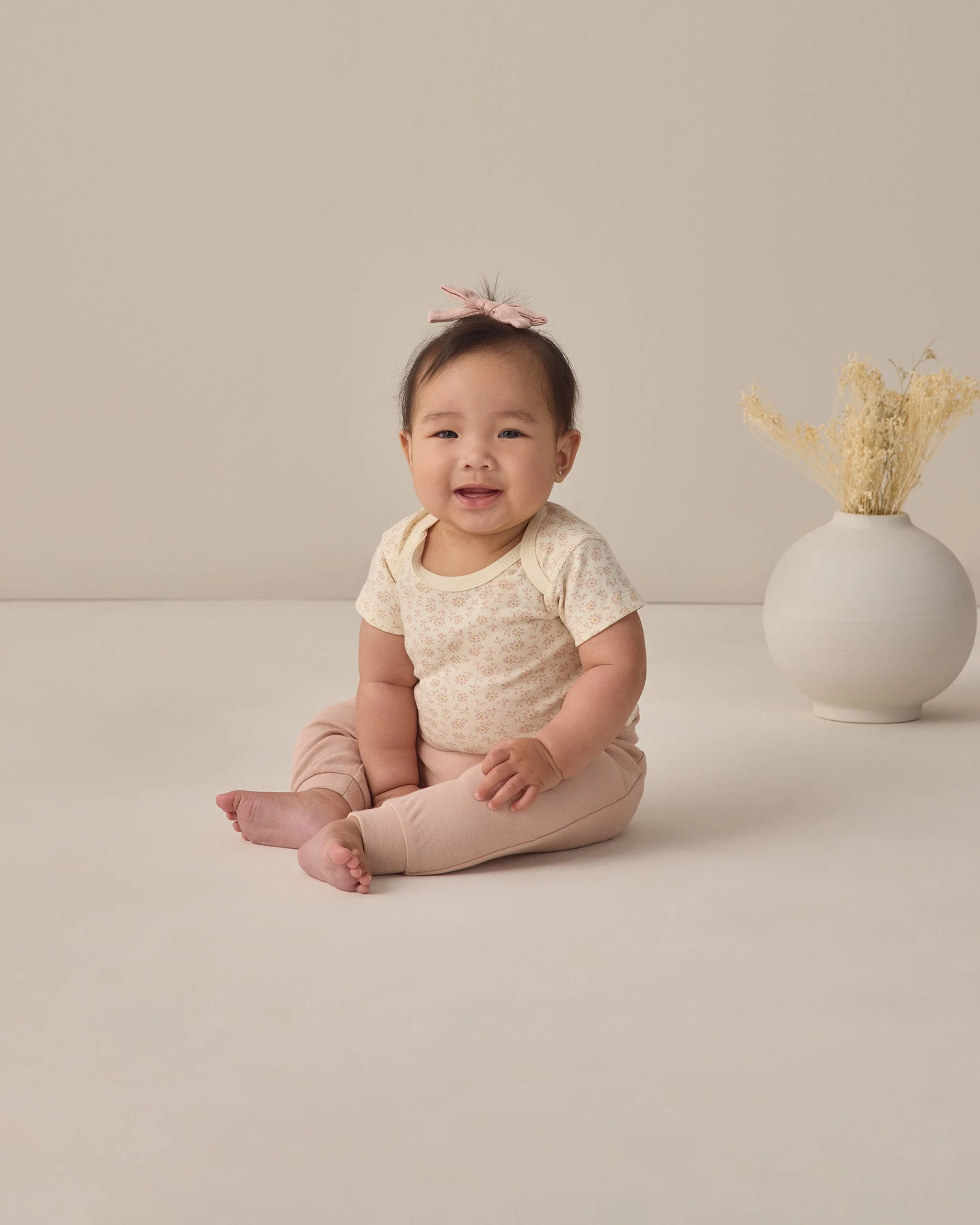 Short Sleeve Bodysuit Pack Ditsy, Blush - Image 2