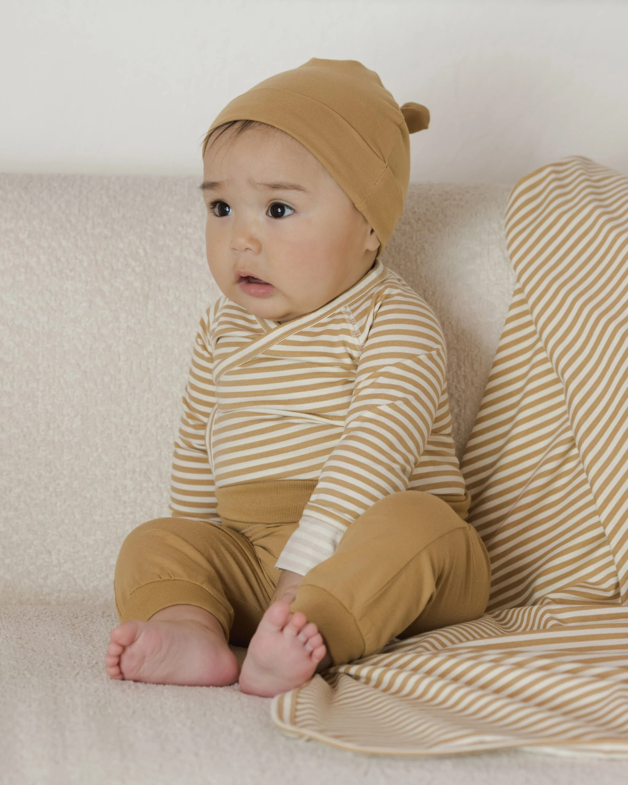 Side Snap Bodysuit || Honey Stripe - Image 2
