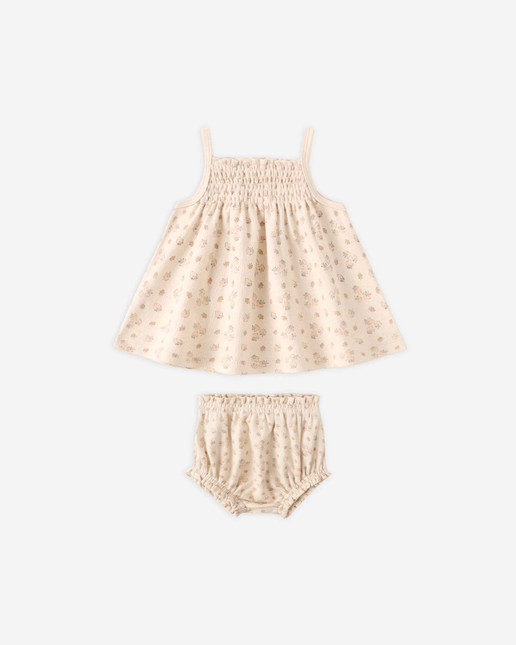 Smocked Tank + Bloomer Set Strawberries