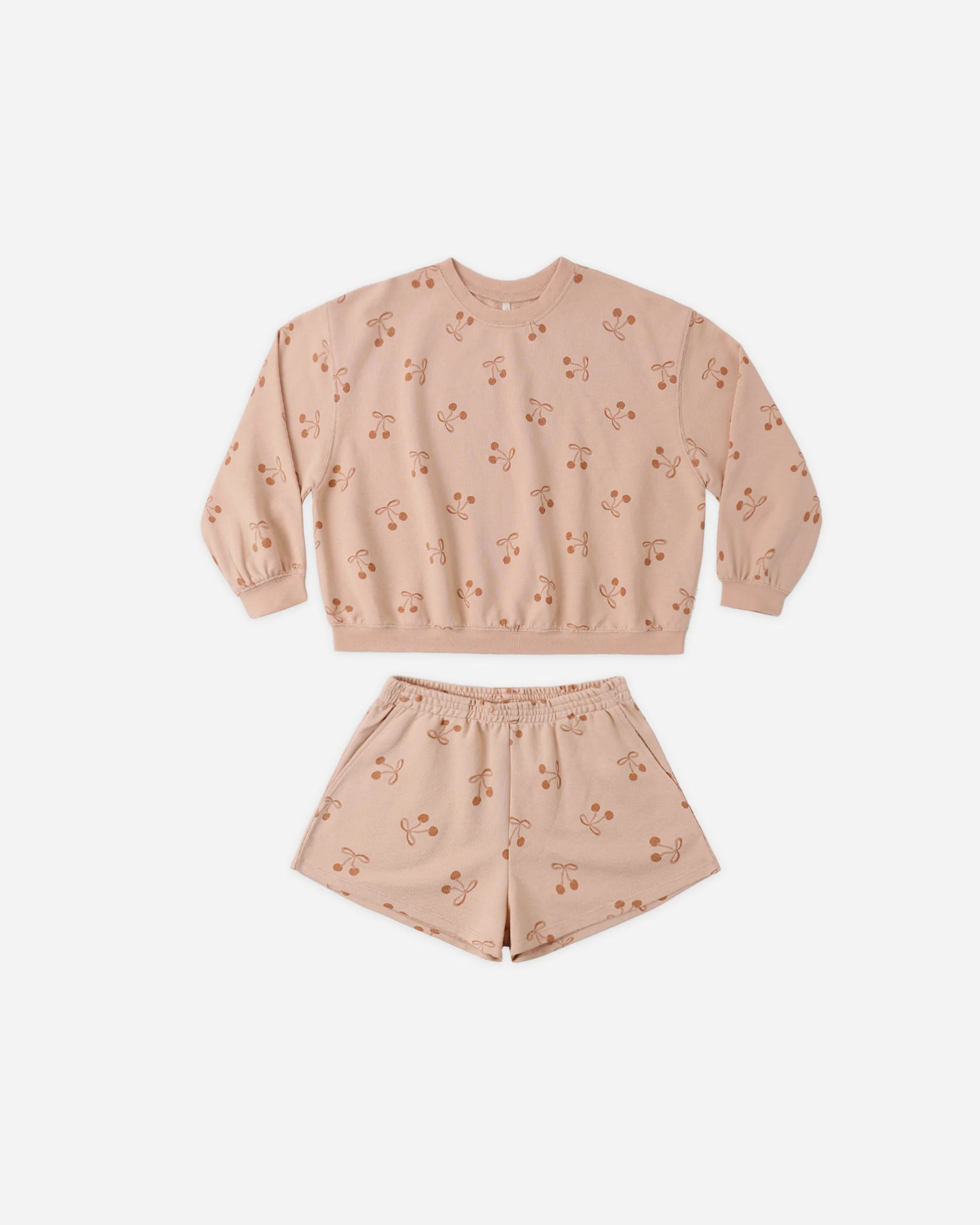Summer Terry Set Cherry Bows
