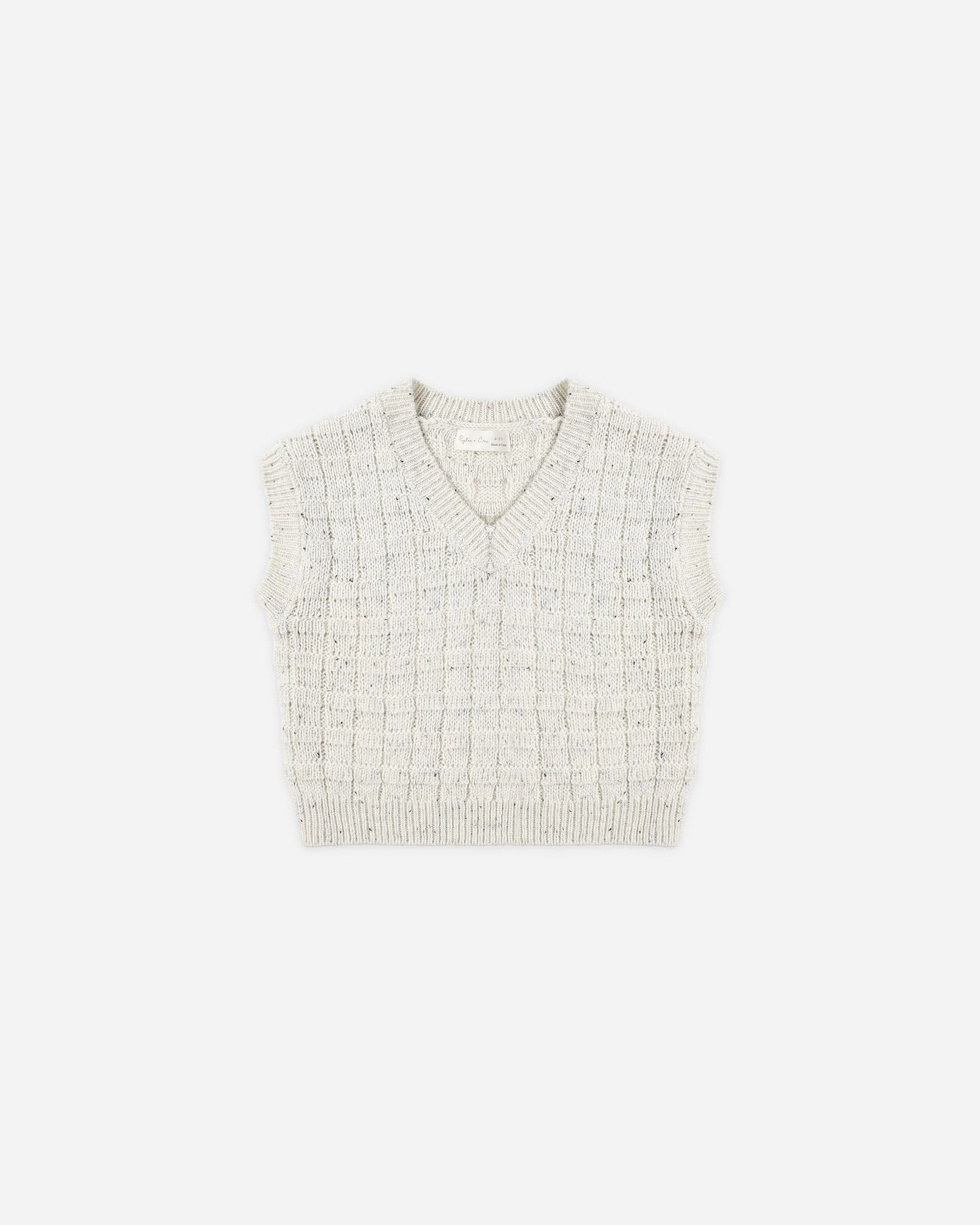 Sweater Vest || Oatmeal Speckle