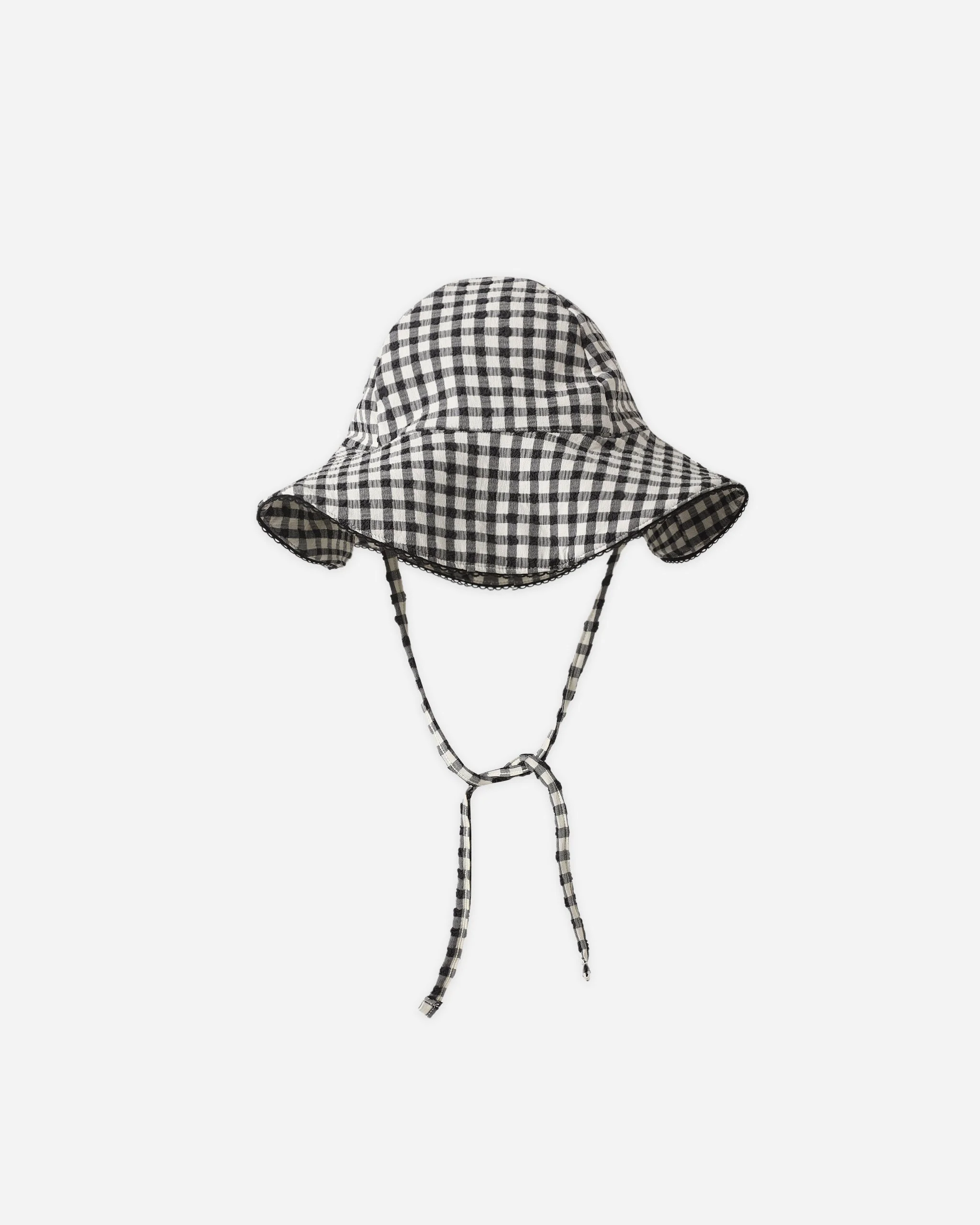 Floppy Swim Hat Black Gingham