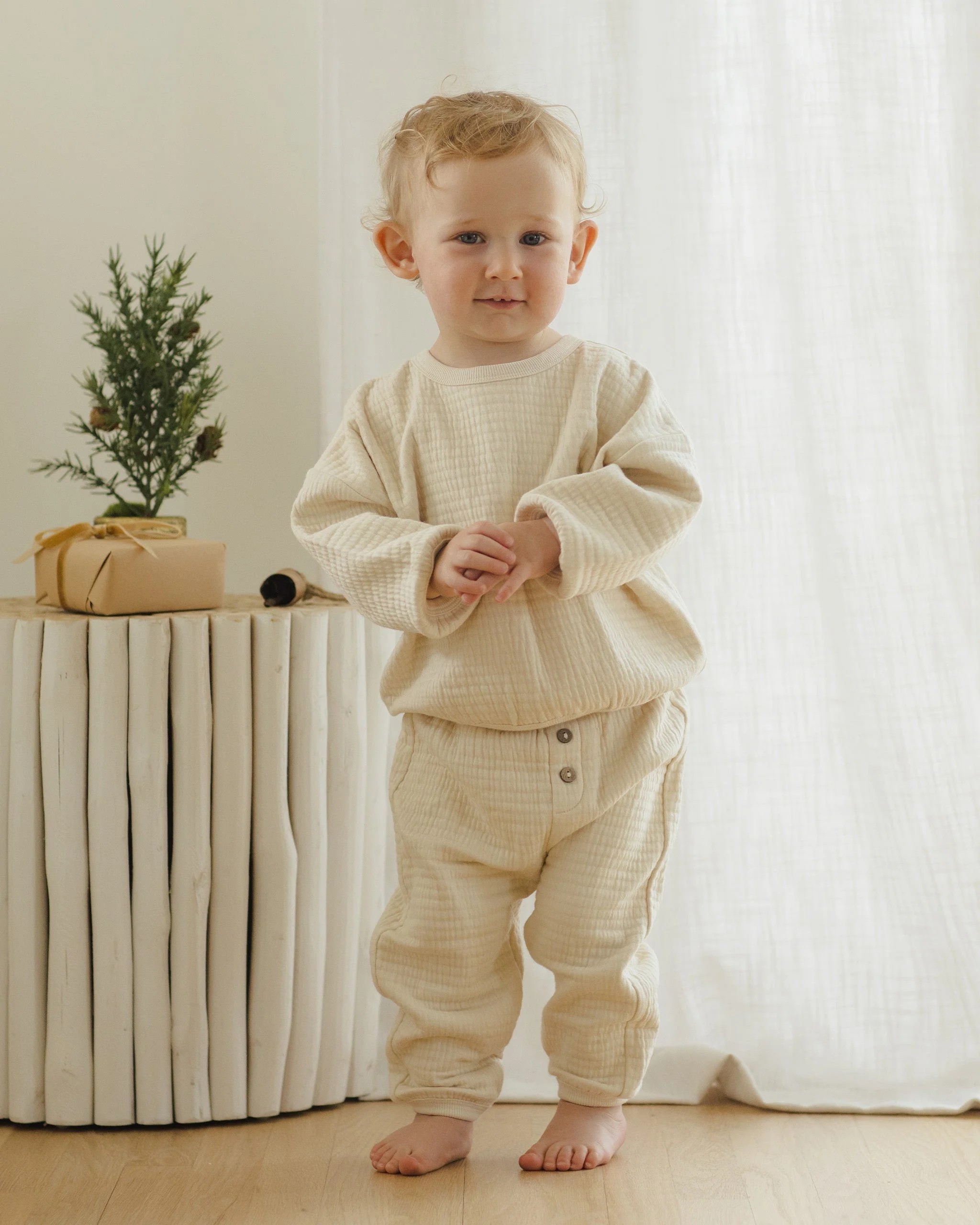 Textured Sweat Set || Natural - Image 3