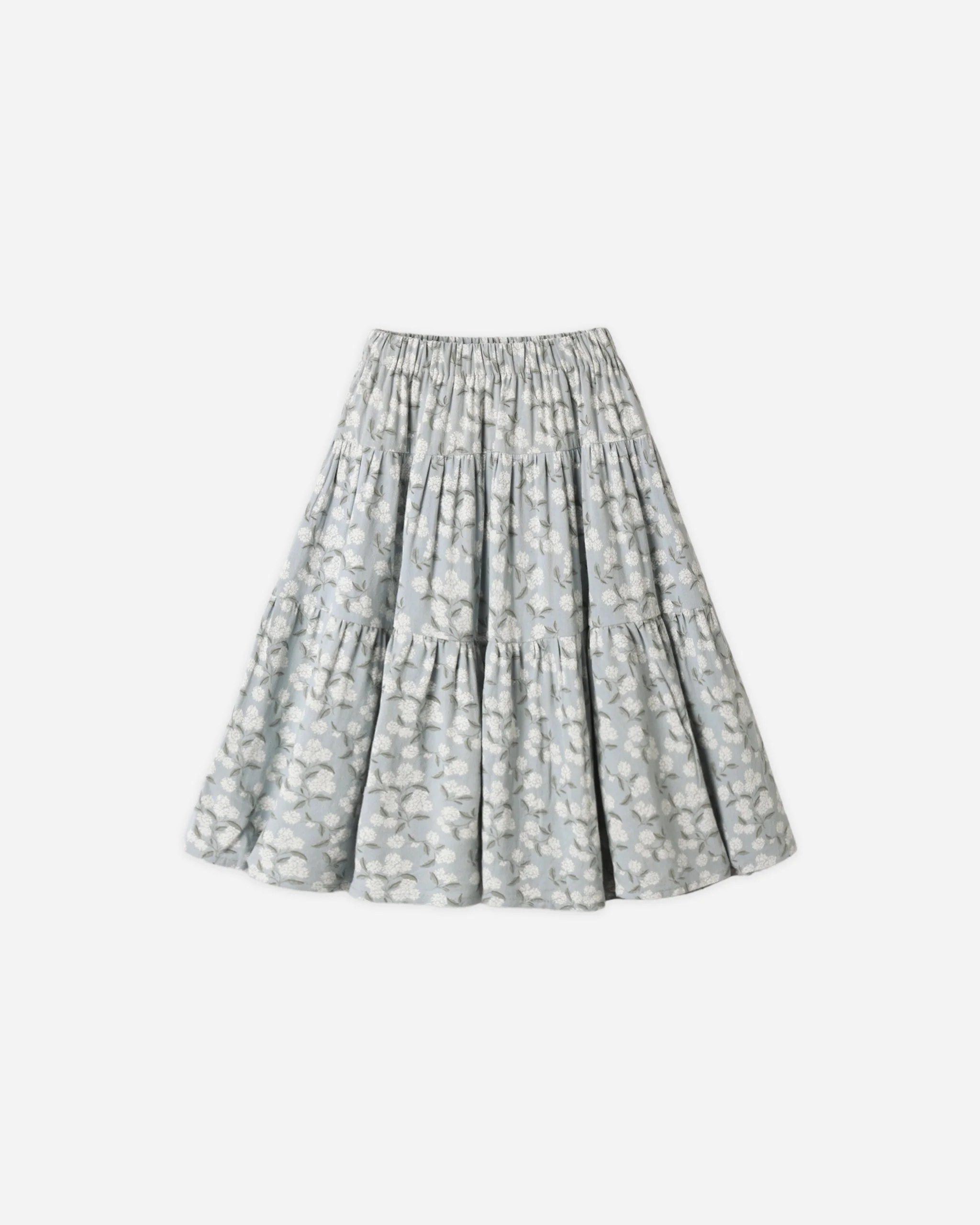 Tiered Midi Skirt Hydrangea