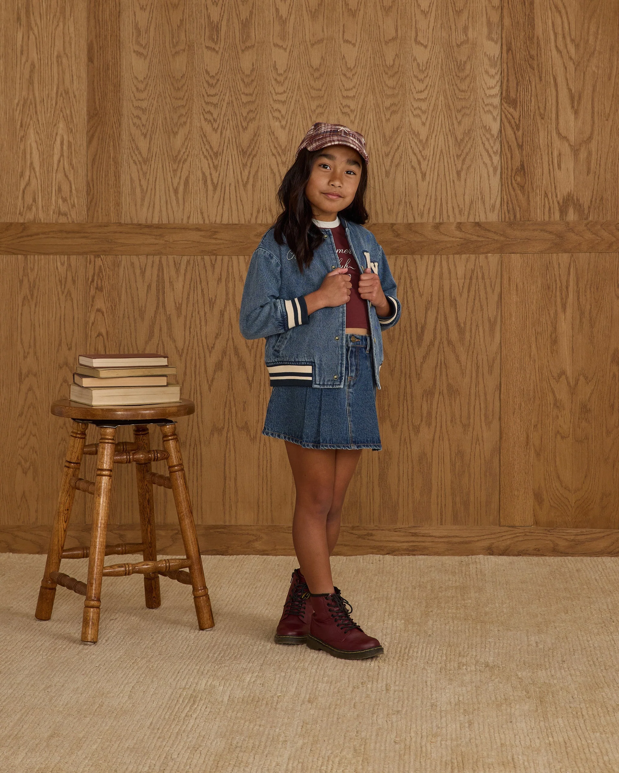 Varsity Jacket || Indigo Denim - Image 2