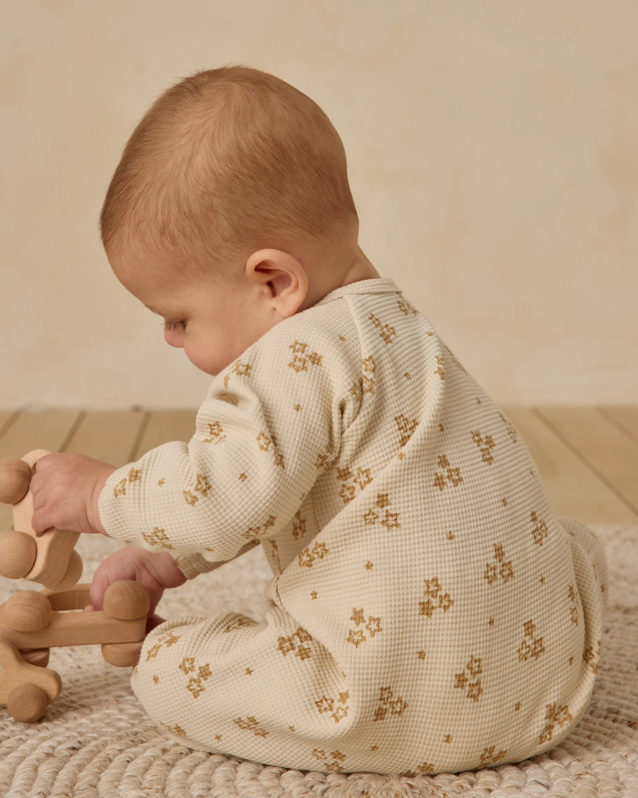 Waffle Long Sleeve Jumpsuit || Marigold - Image 3