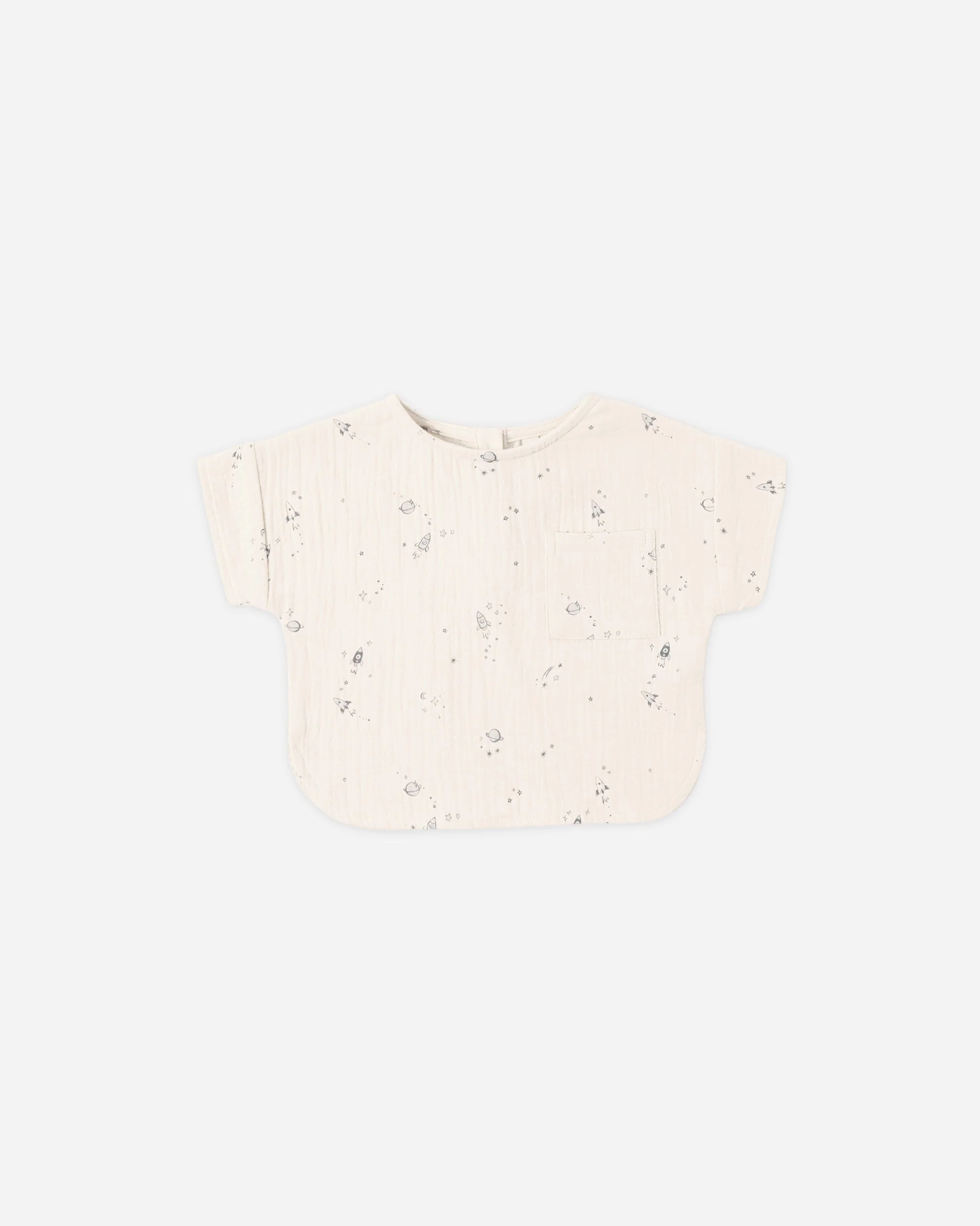 Woven Boxy Top Space