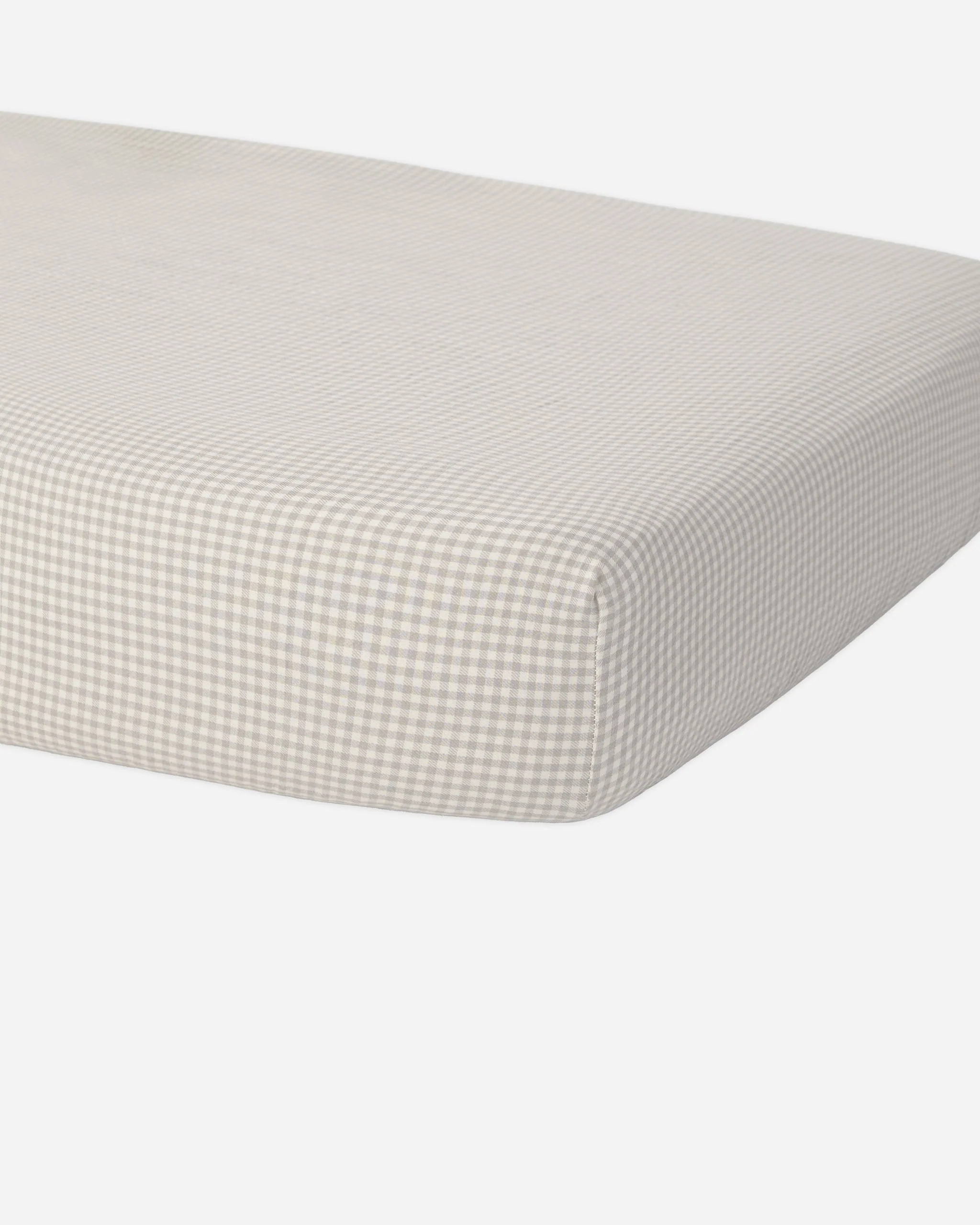 Woven Crib Sheet Sage Gingham