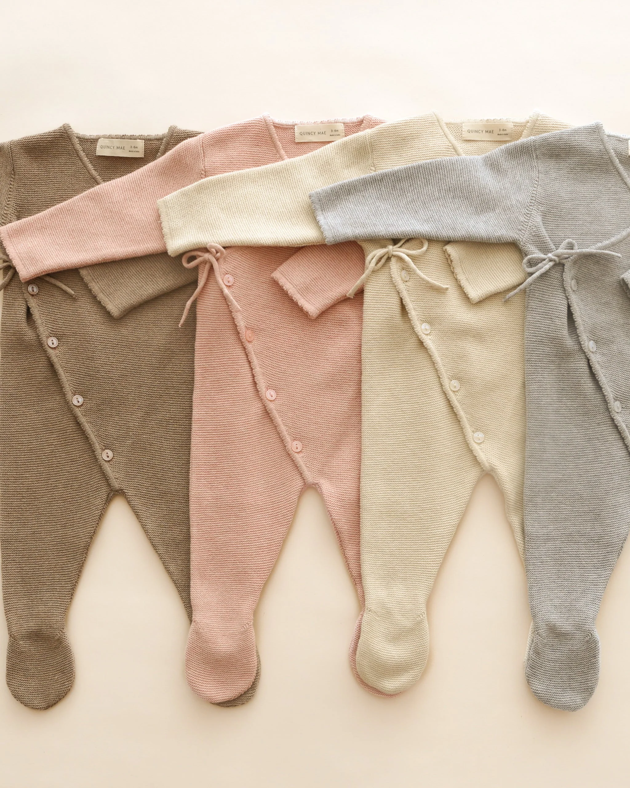 Wrap Knit Footie || Heathered Dusty Blue - Image 13