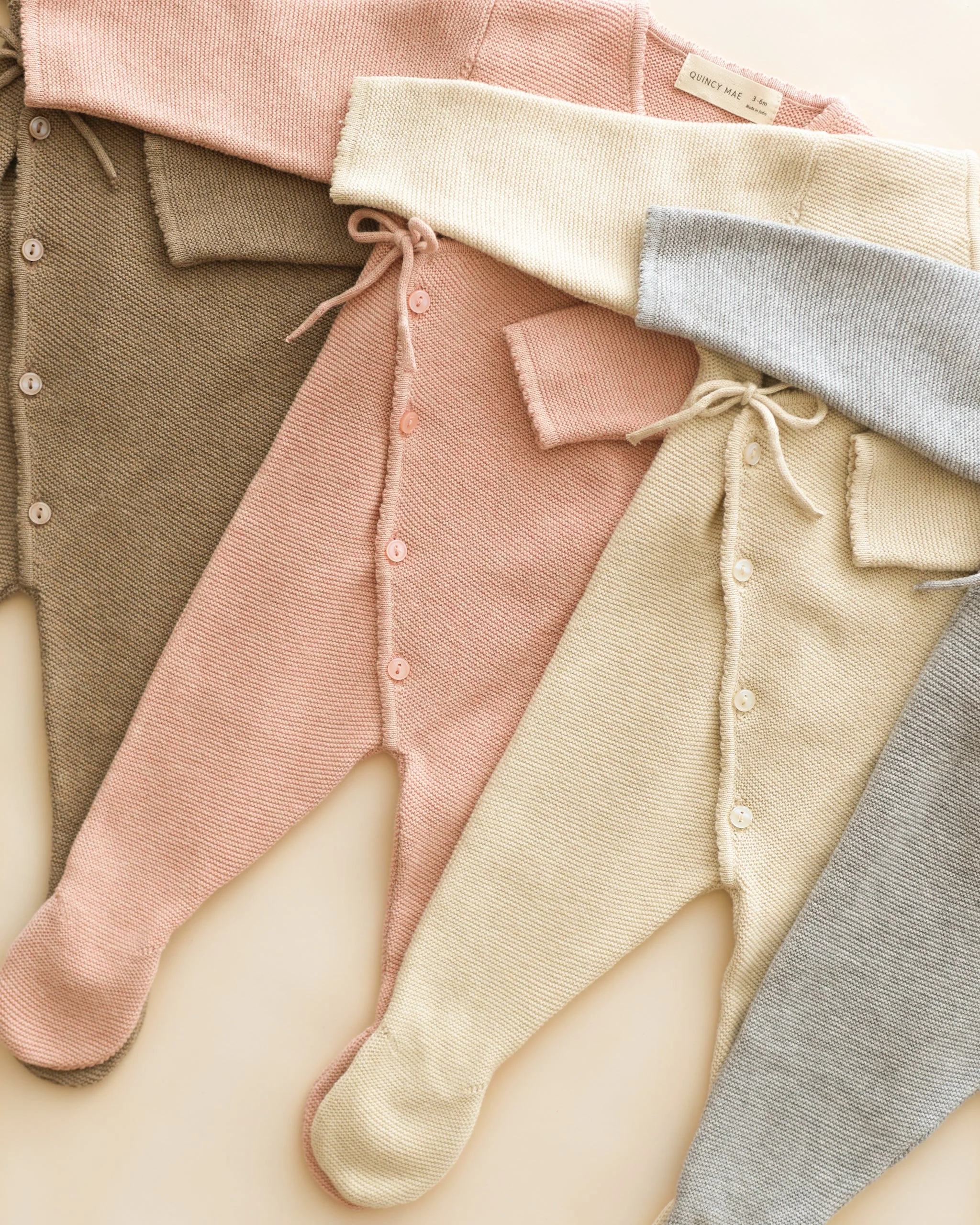 Wrap Knit Footie || Heathered Dusty Blue - Image 15