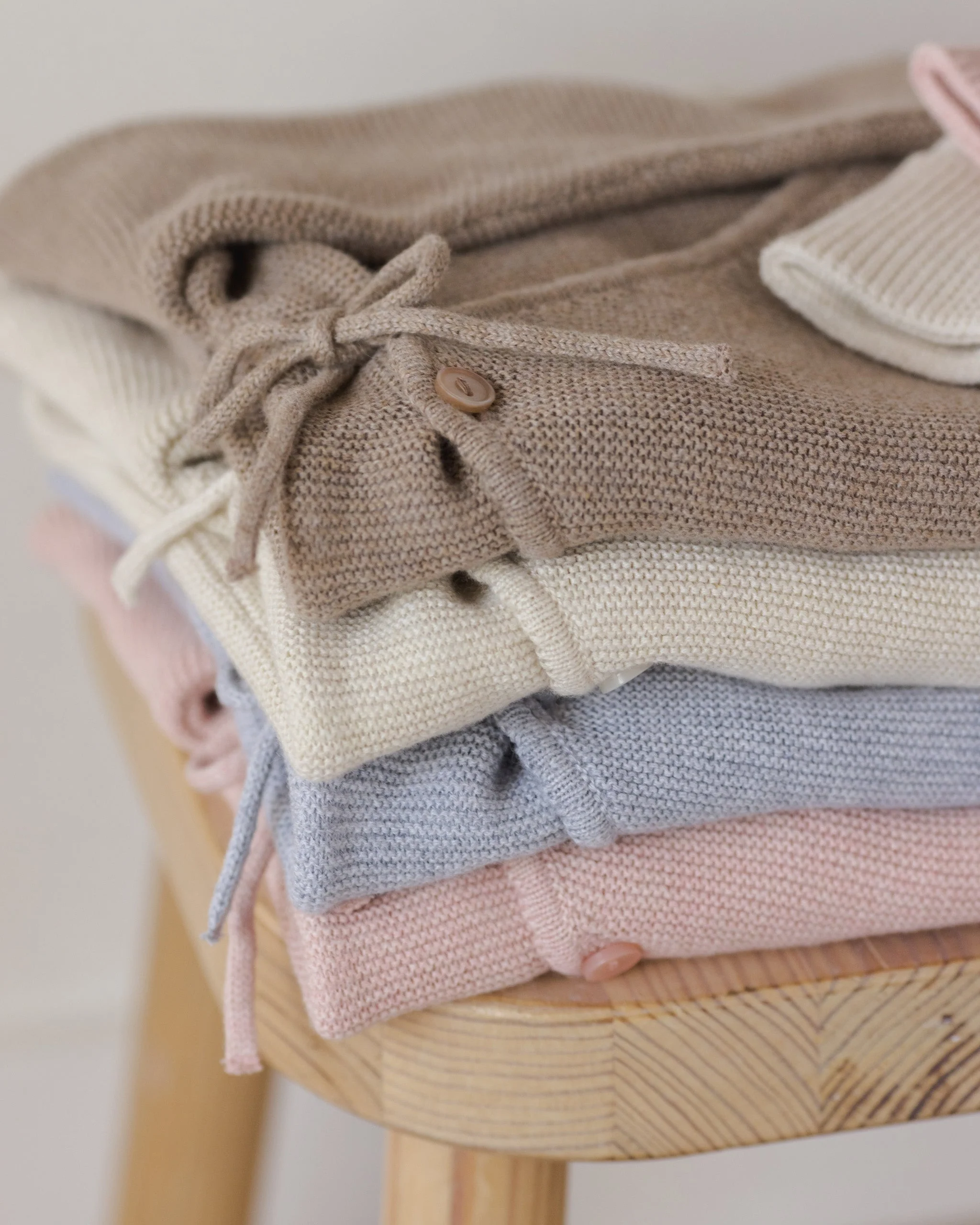 Wrap Knit Footie || Heathered Mocha - Image 7