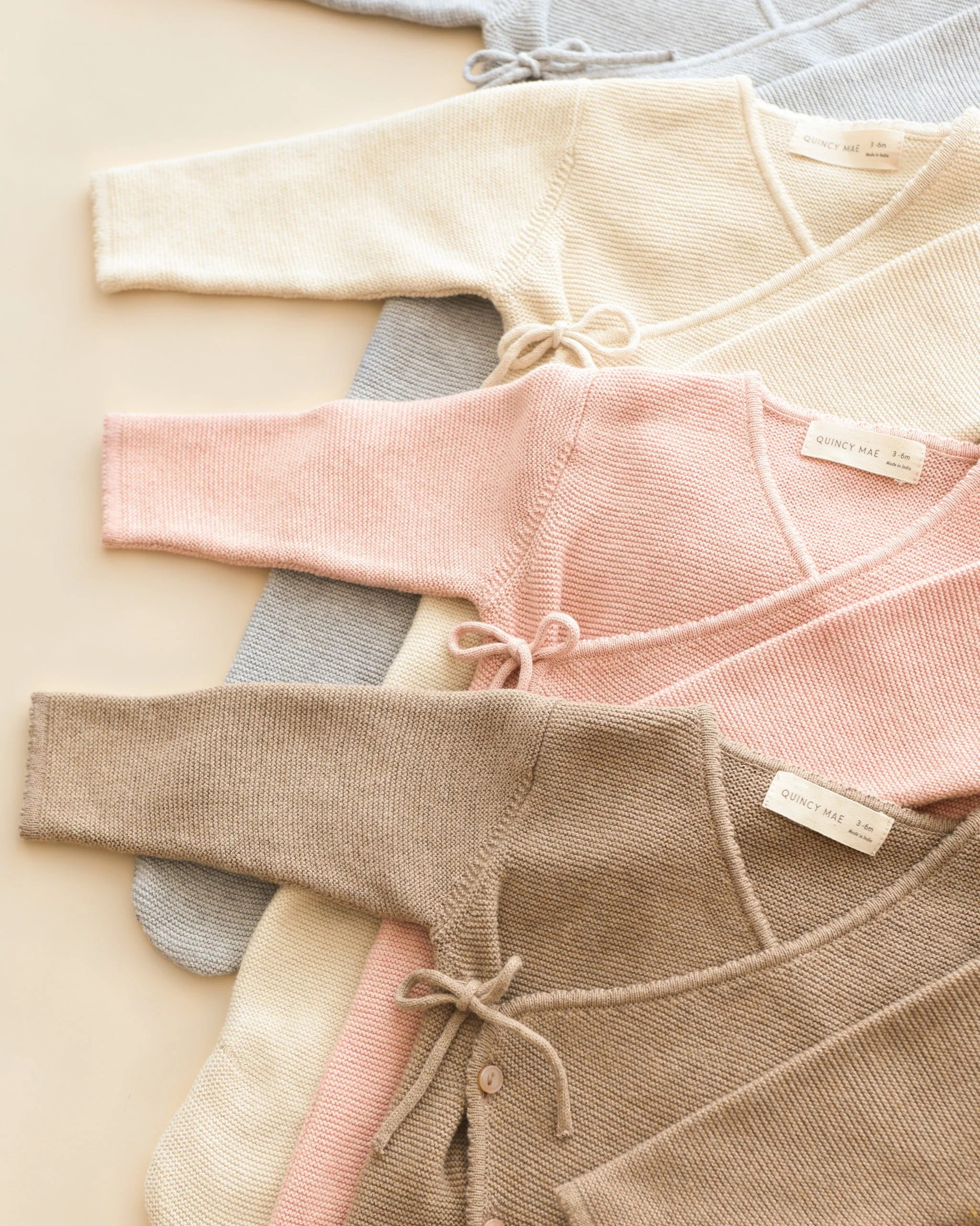 Wrap Knit Footie || Heathered Mocha - Image 9