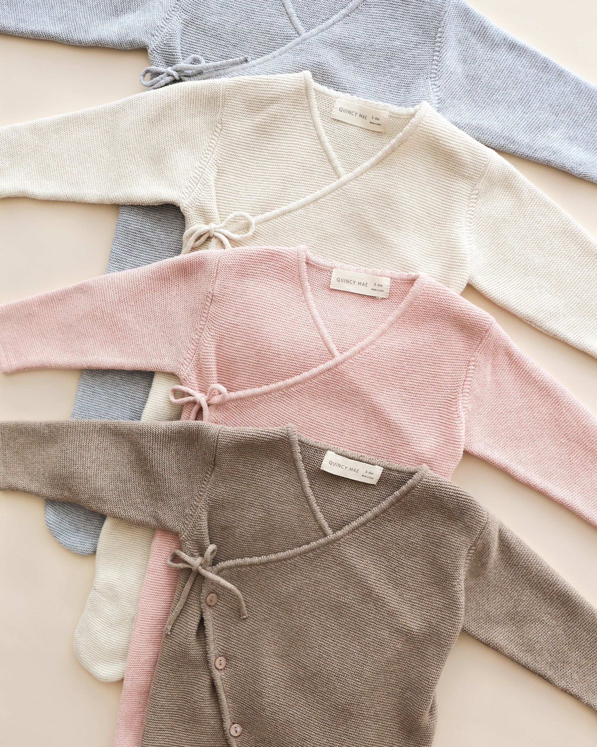 Wrap Knit Footie || Heathered Natural - Image 6