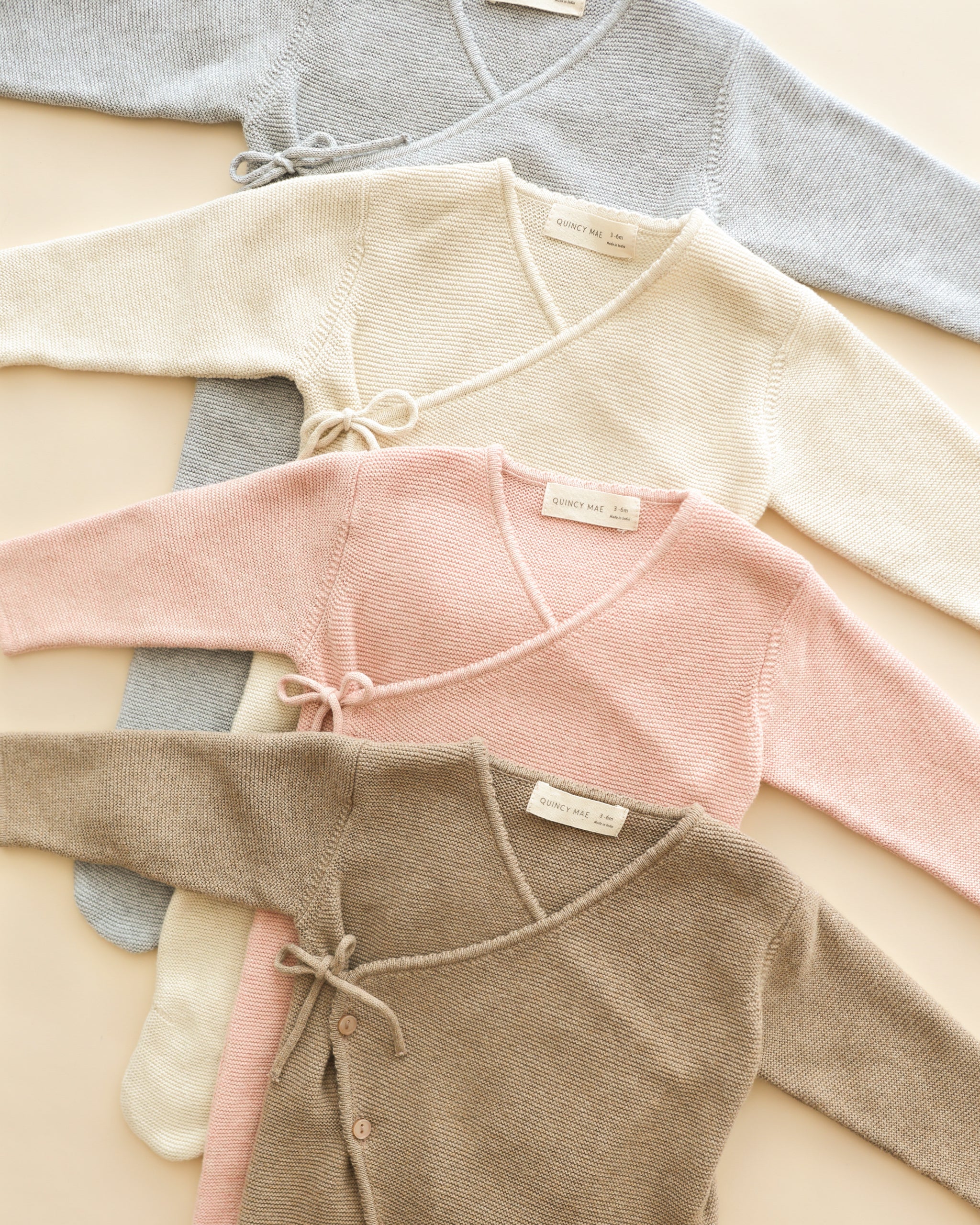 Wrap Knit Footie || Heathered Natural - Image 8