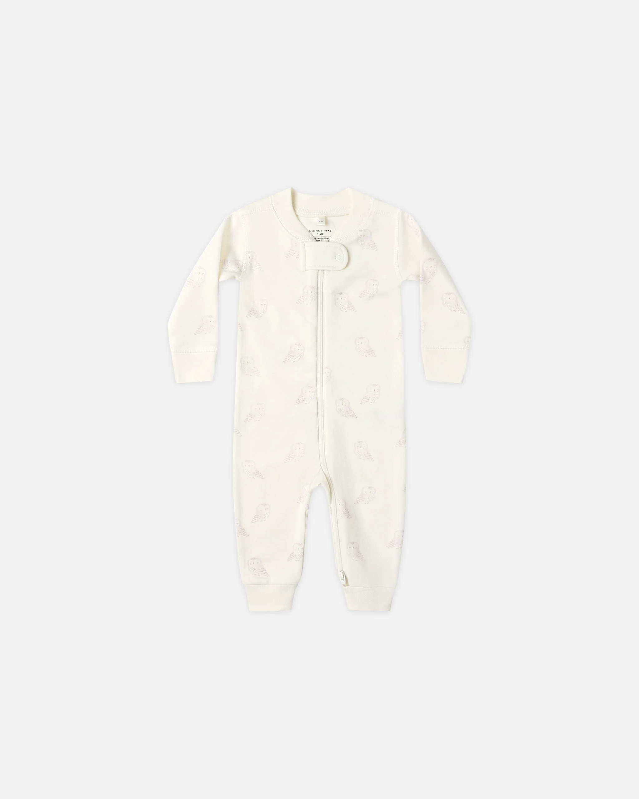 Zip Long Sleeve Sleeper || Snow Owls